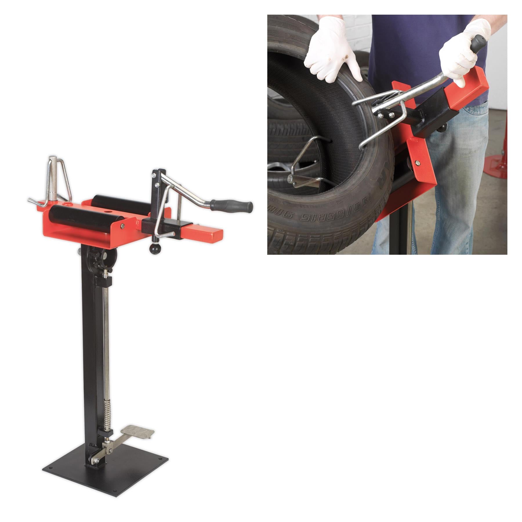 Sealey Tyre Spreader with Stand - Manual Black TC970