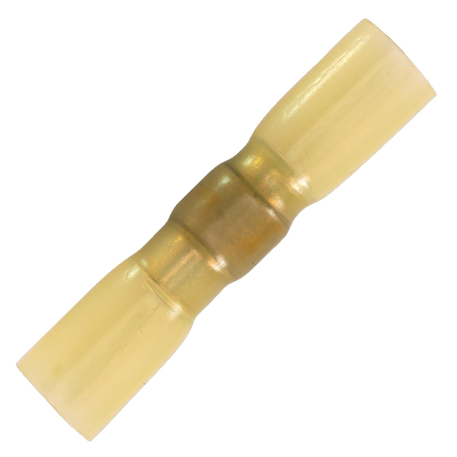 Sealey Heat Shrink Butt Connector with Crimp & Solder Yellow Pk 25