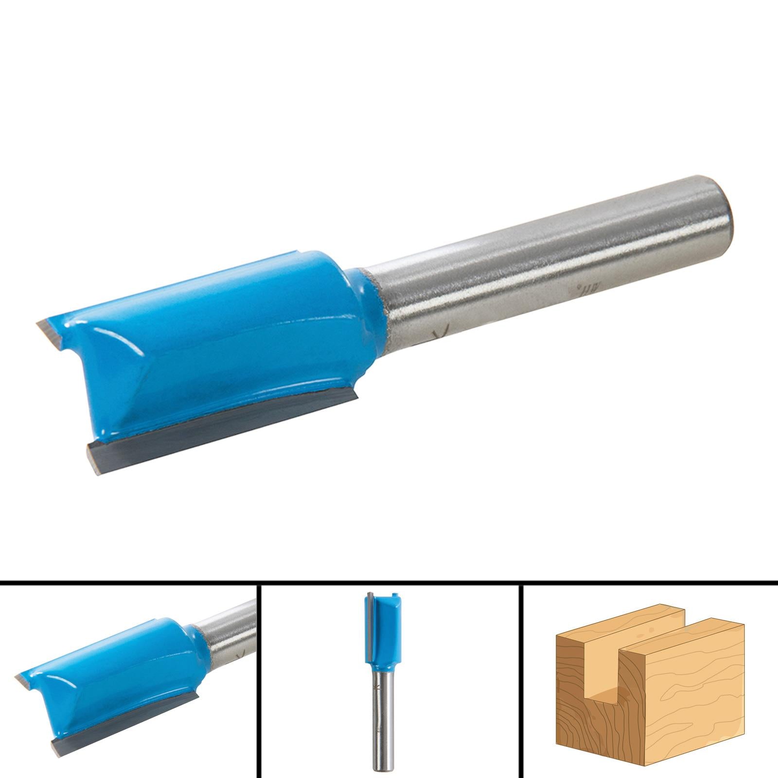 1/4" Shank Straight Metric Router Bits TCT Cutter Cut 20mm long x 12mm Diameter
