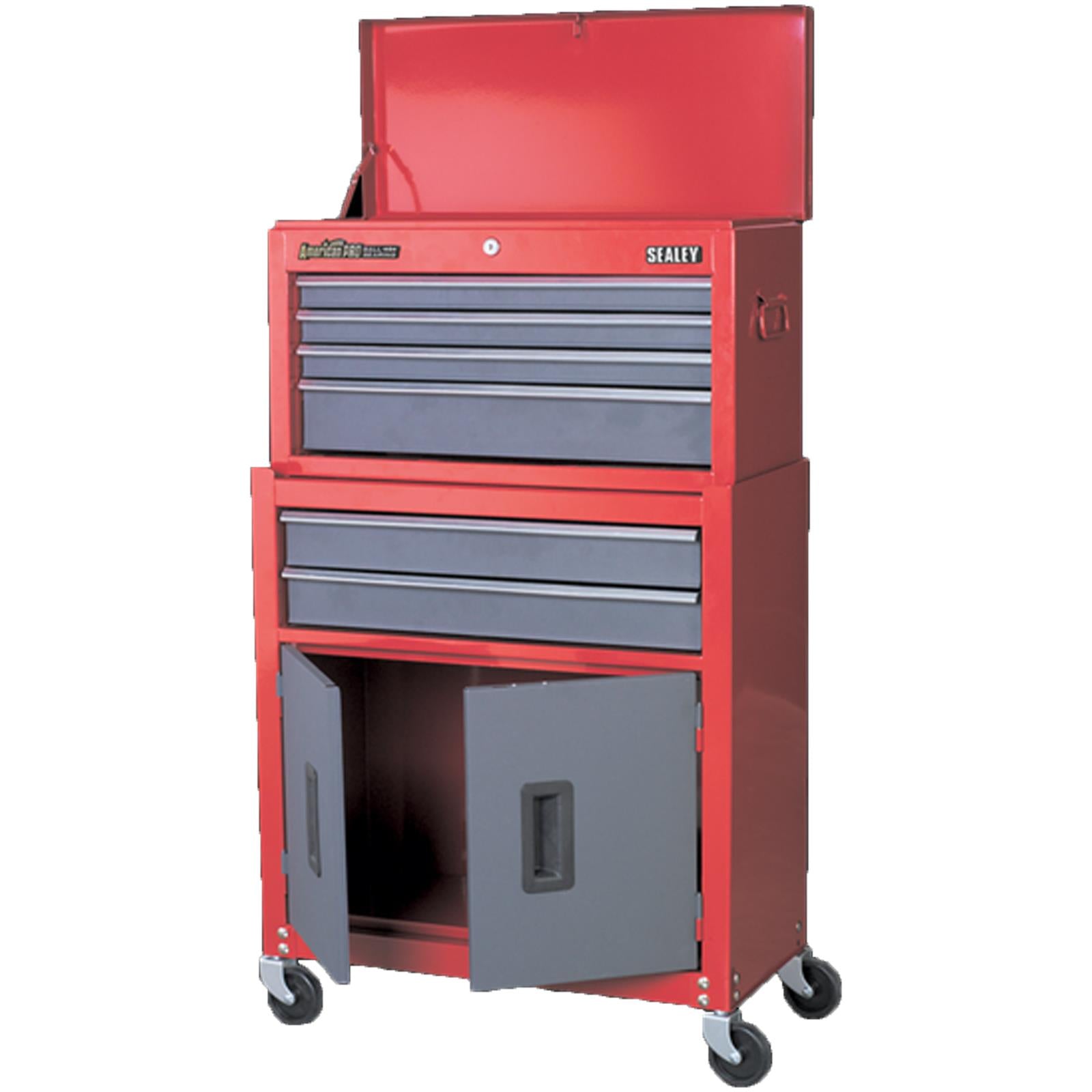 Sealey Topchest & Rollcab Combination 6 Drawer with Ball-Bearing Sl