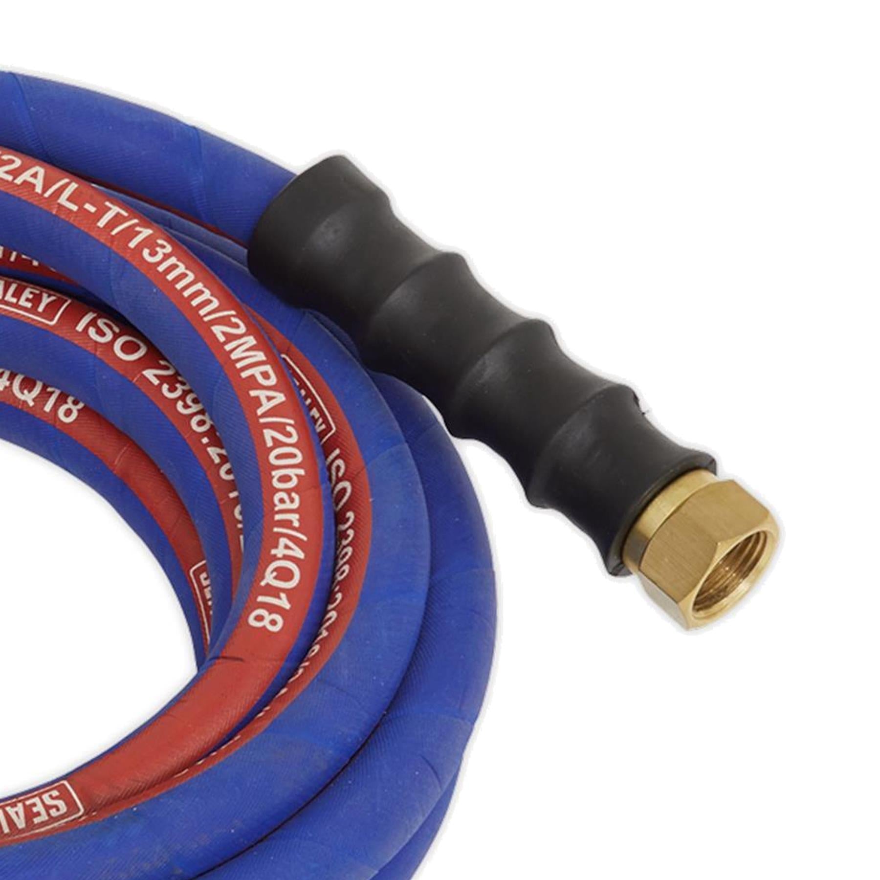 Sealey Rubber Air Hose 5m For Air Compressor 1/2"BSP 13mm Bore Extra Heavy Duty