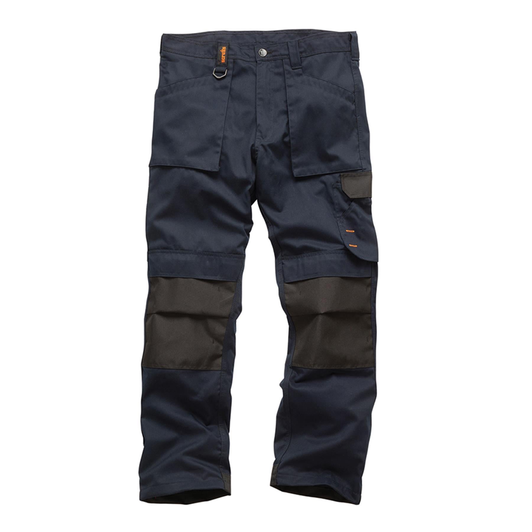 Scruffs Worker Trousers | Trade Hard Wearing Work Trousers NAVY (38L)
