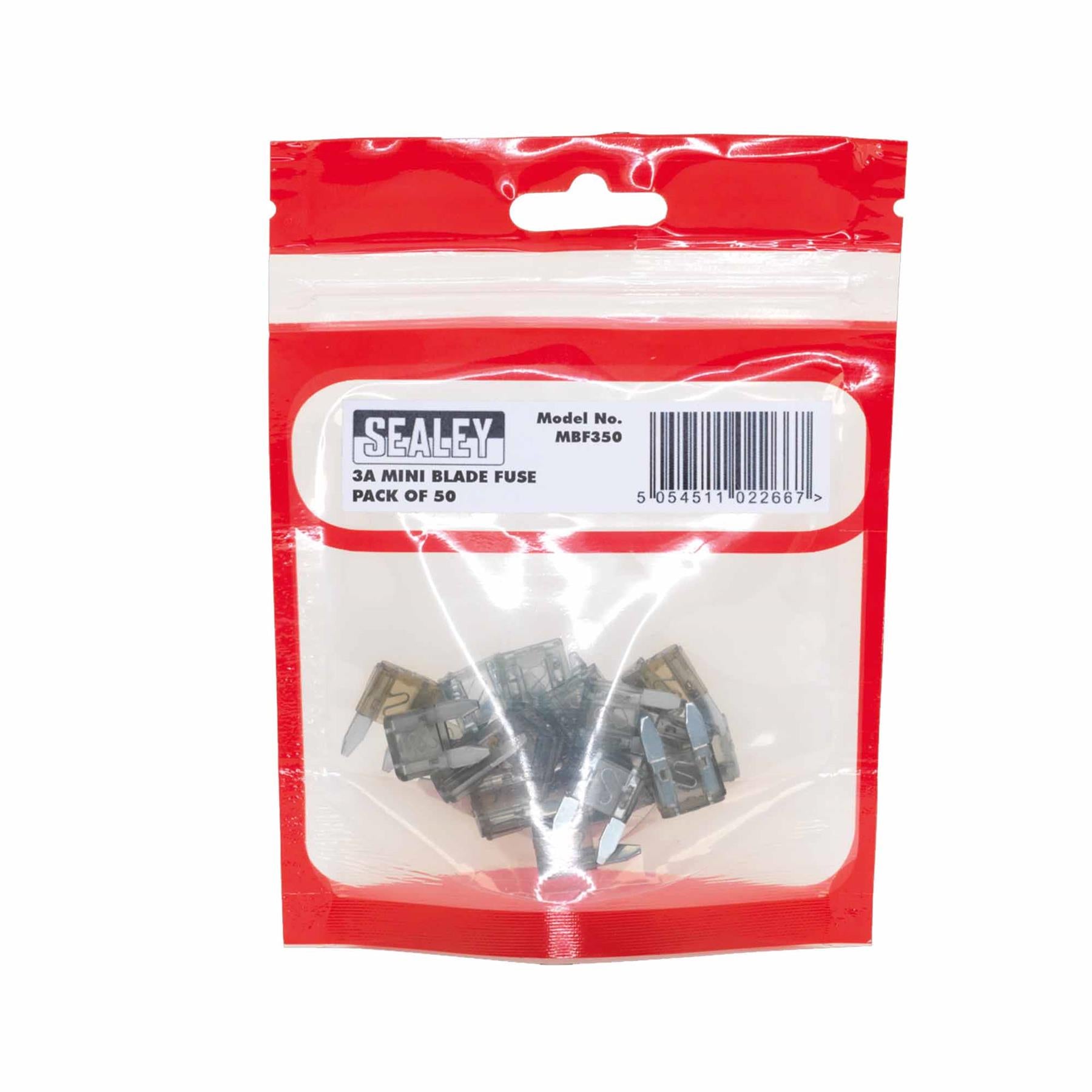 Sealey Automotive MINI Blade Fuse 3A Pack of 50