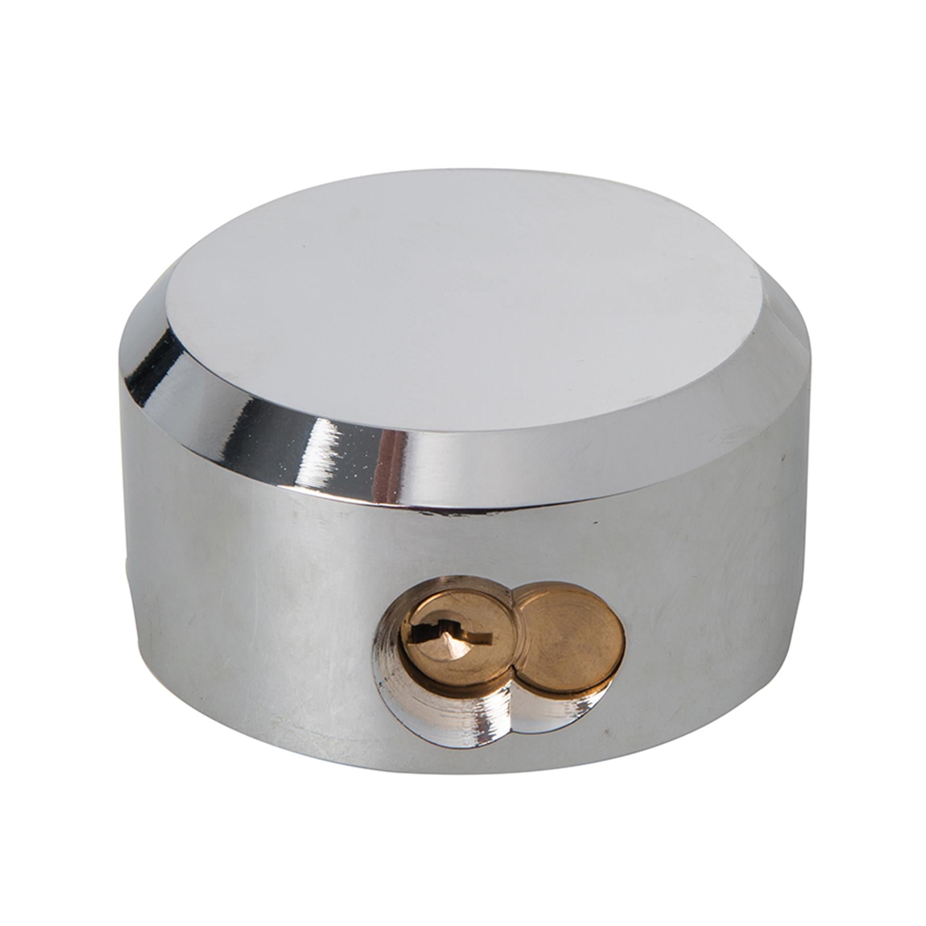 Shackleless Padlock Van Lock Replacement Chrome Plated With 3 Brass Keys 73mm
