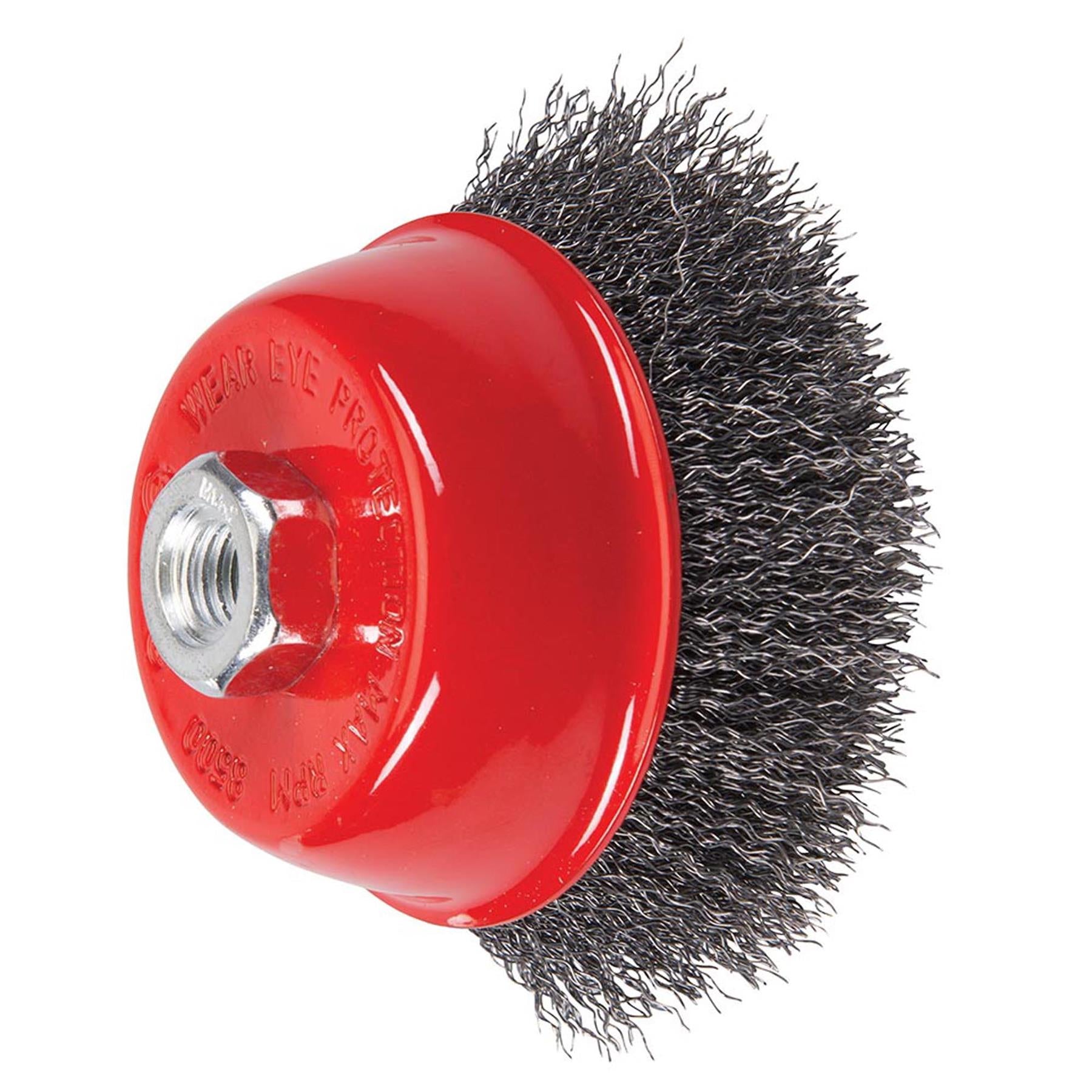 Steel Crimp Cup 100mm Wire Brush M14 Rust Removal For Metal And Stone Working
