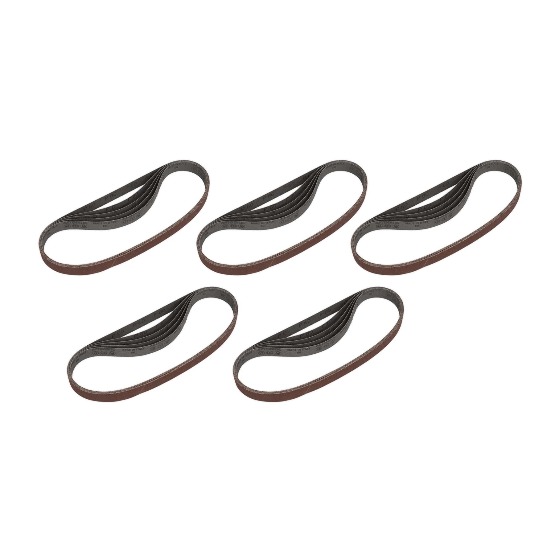 Sealey Sanding Belt 25 x 762mm 60Grit Pack of 5