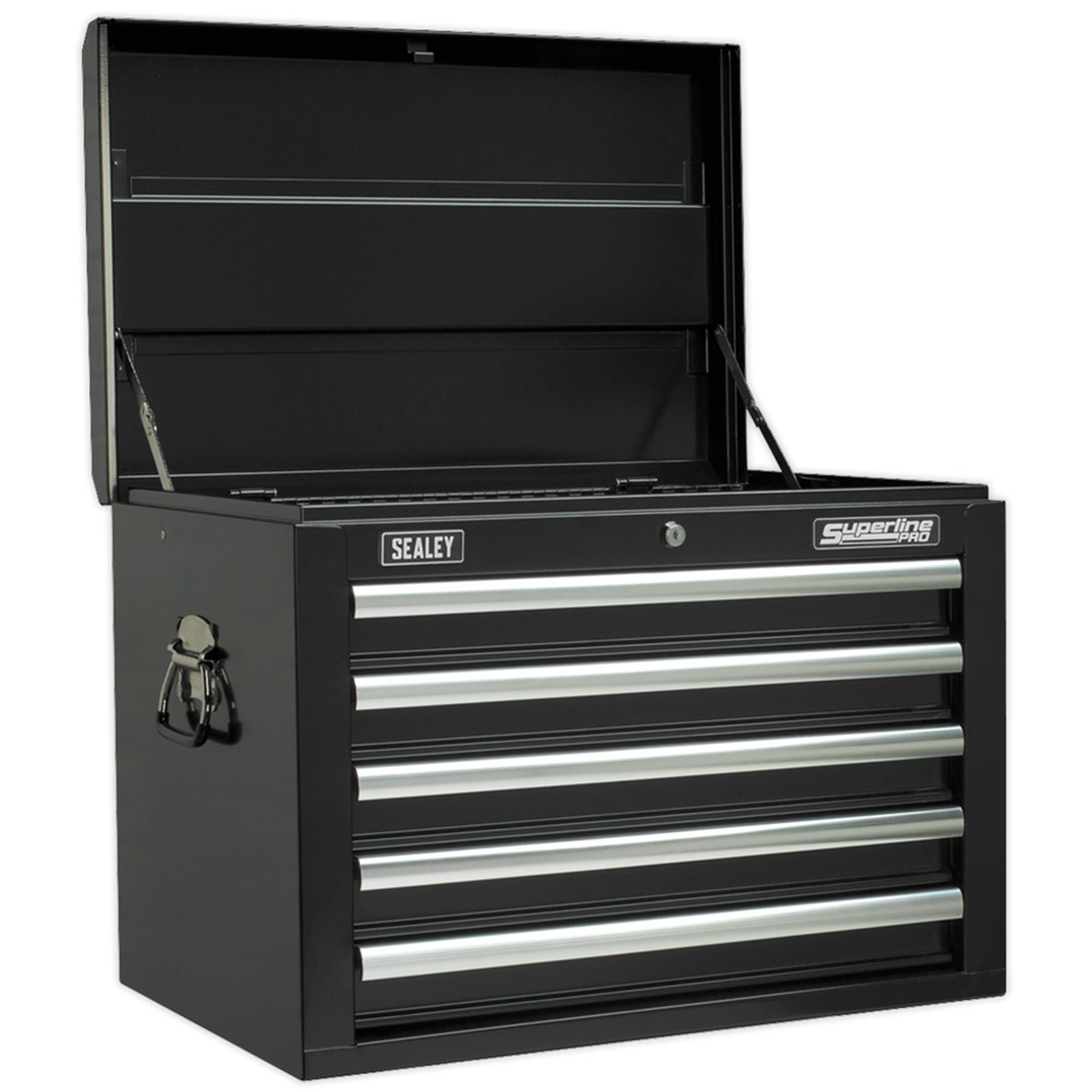 Sealey Topchest 5 Drawer with Ball Bearing Slides - Black