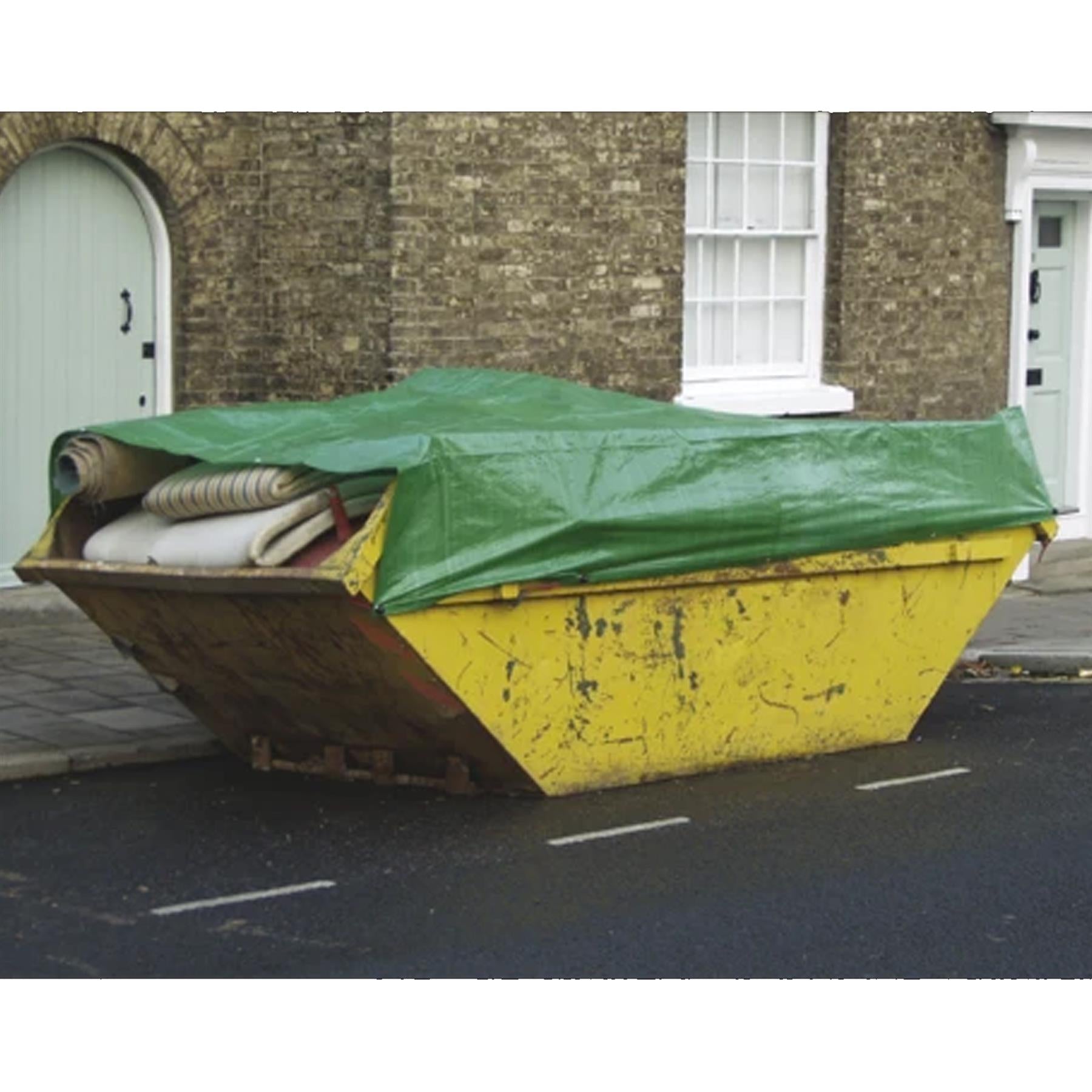Tarpaulin 3.05 x 3.66m Green Tear-Proof And Waterproof Sealey