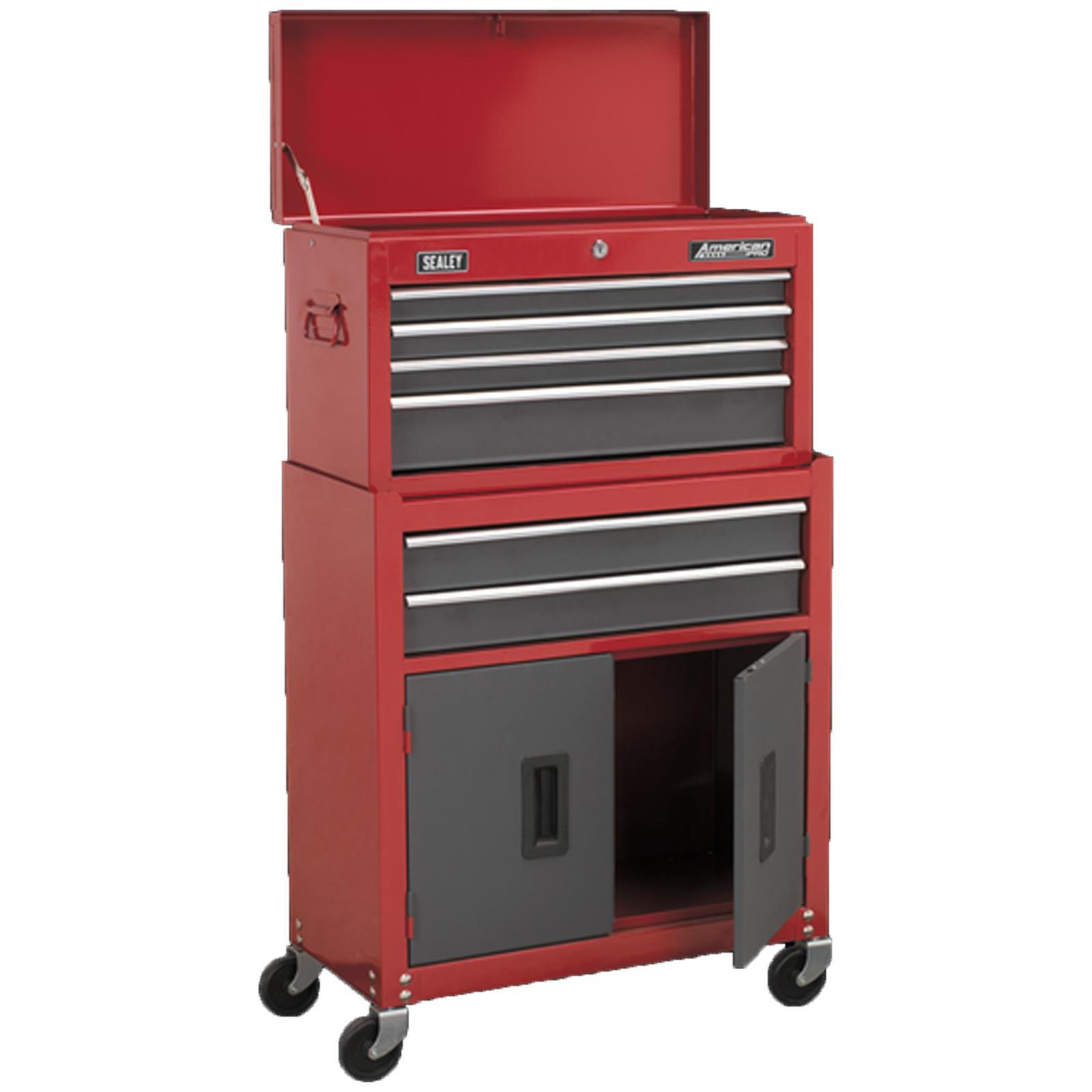 Sealey Topchest & Rollcab Combination 6 Drawer with Ball-Bearing Sl
