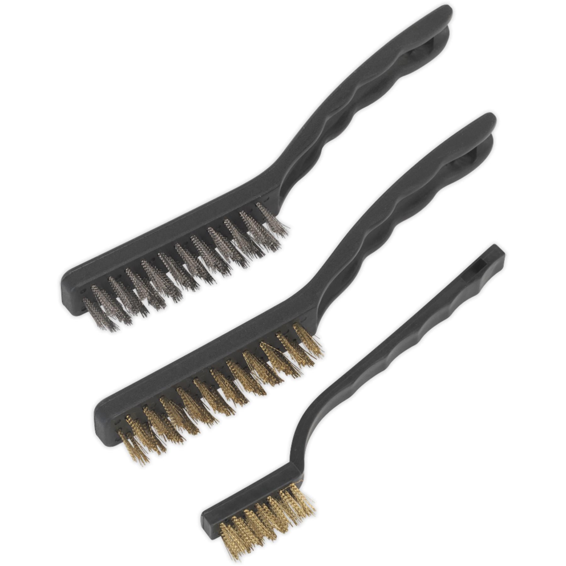 Sealey Wire Brush Set Auto Engineer's 3pc