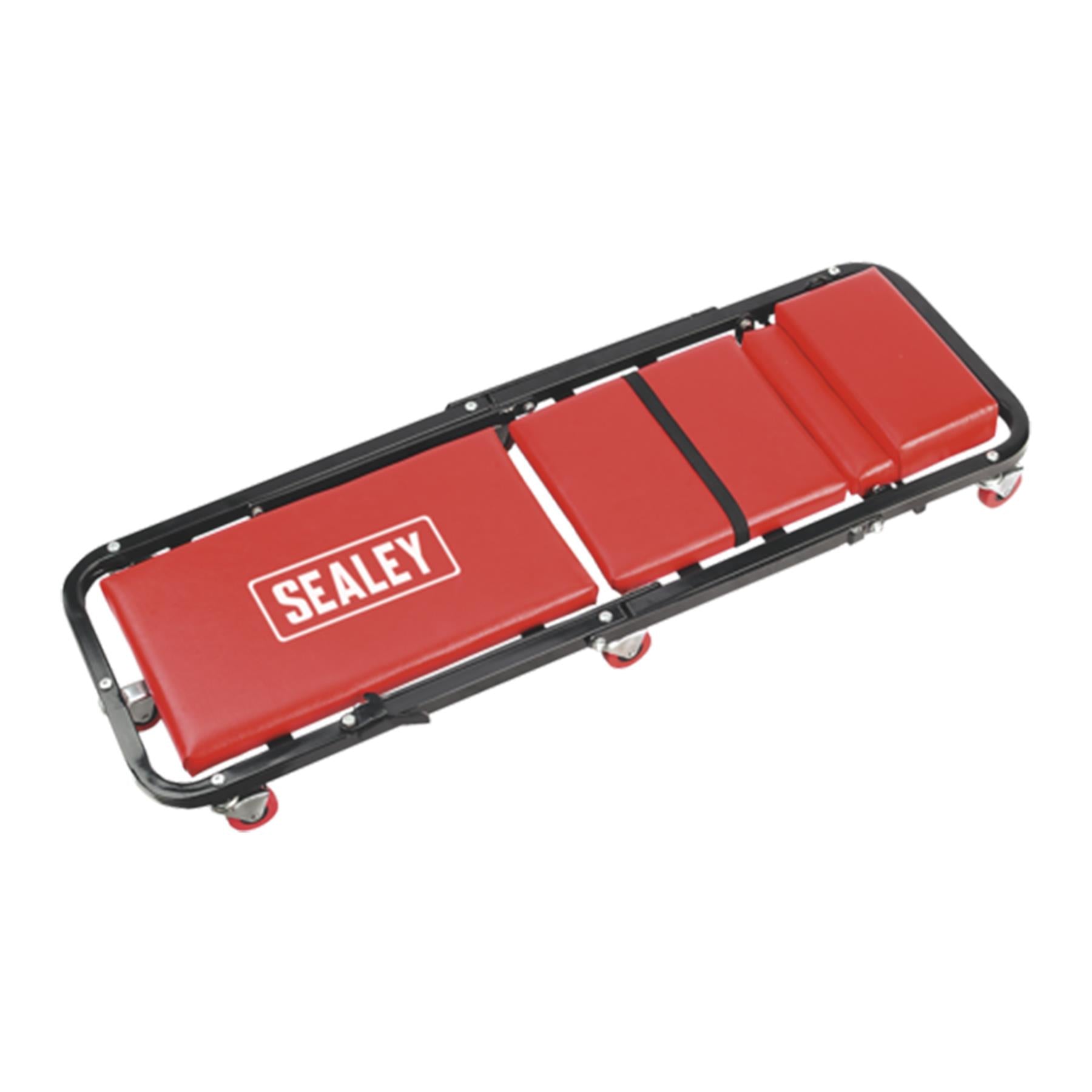 Sealey Creeper/Seat Steel with 7 Wheels & Adjustable Head Rest