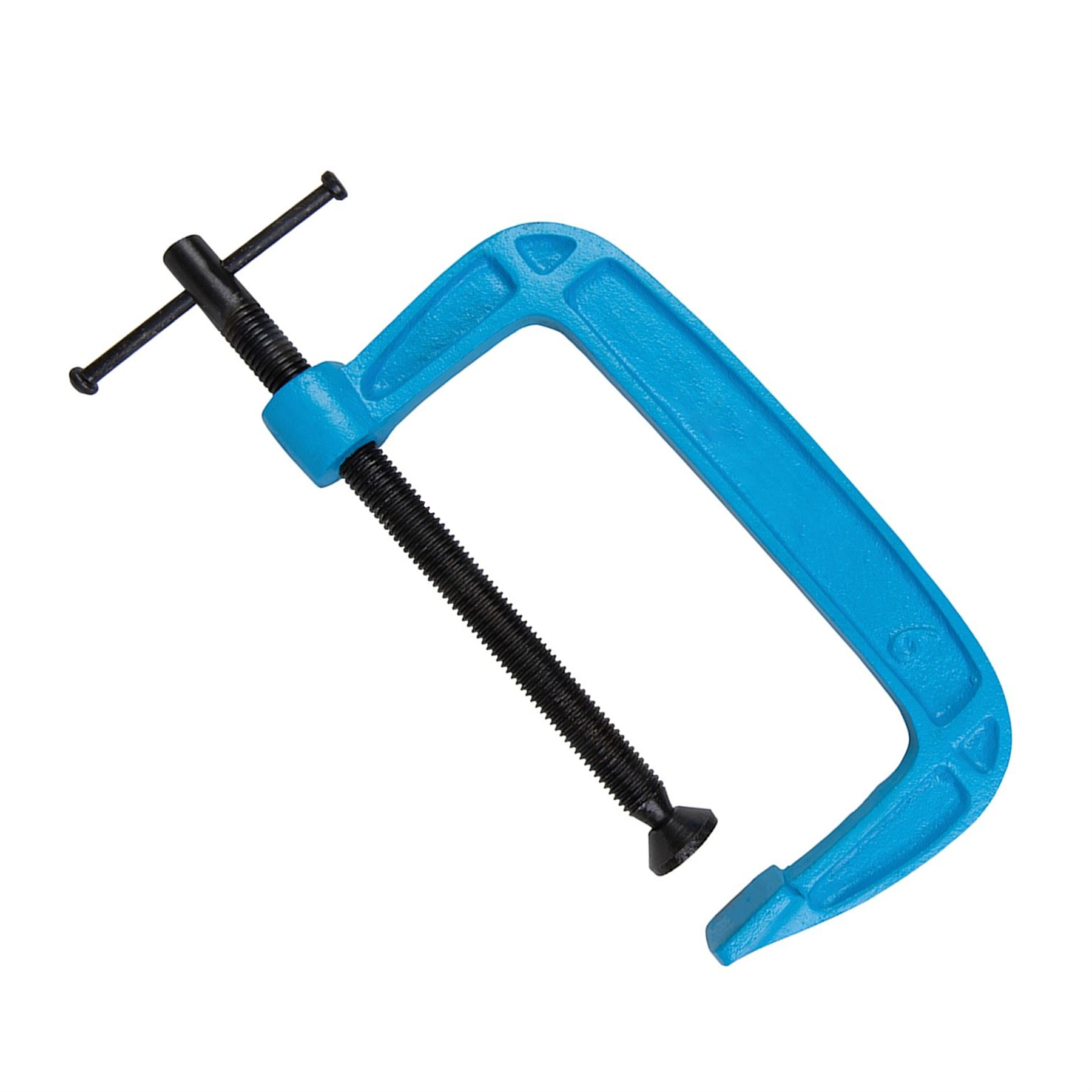 Light Duty G Clamp Cast Iron Frame With Black Phosphate Thread Coating 150mm