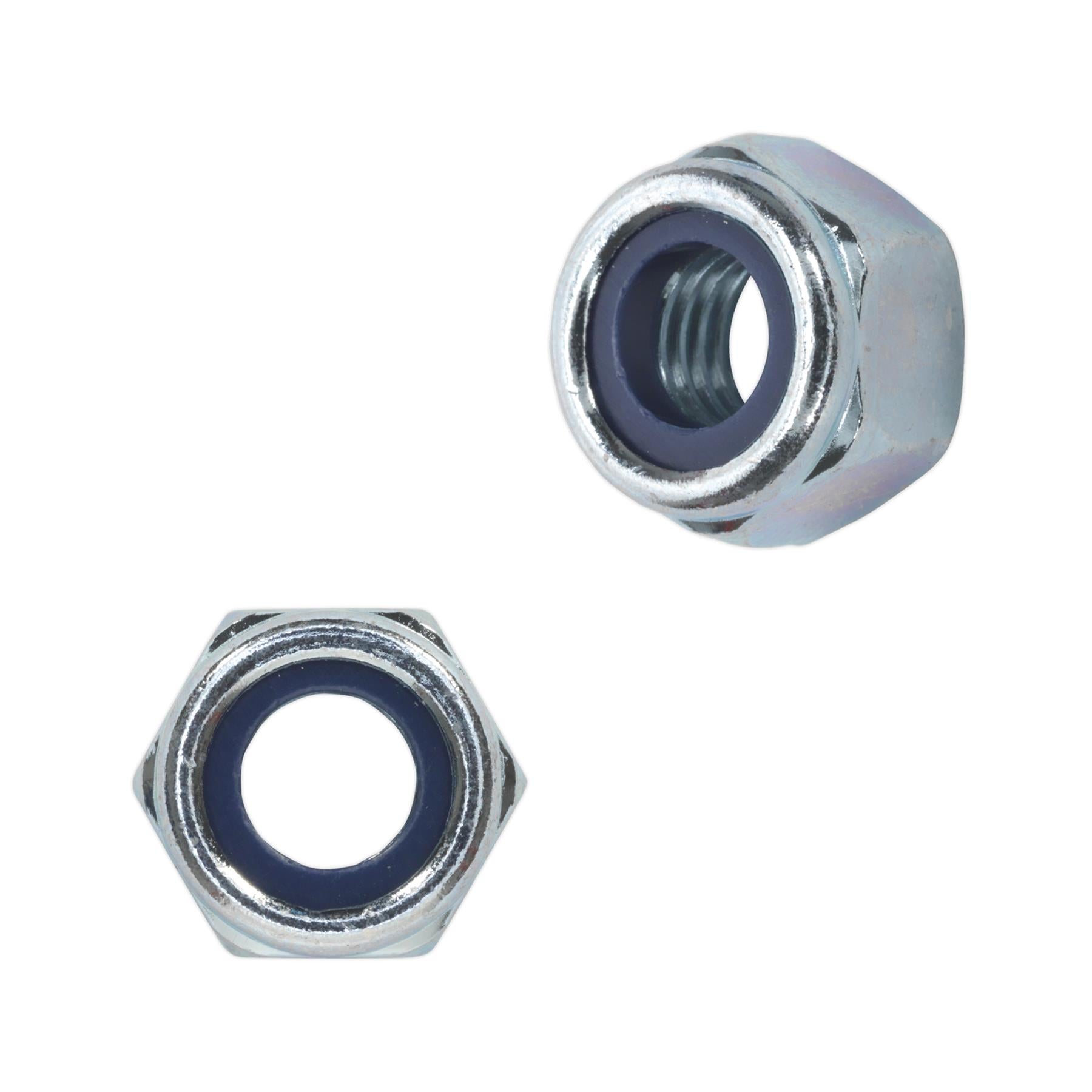 Sealey Nylon Locknut M10 Zinc Pack of 100