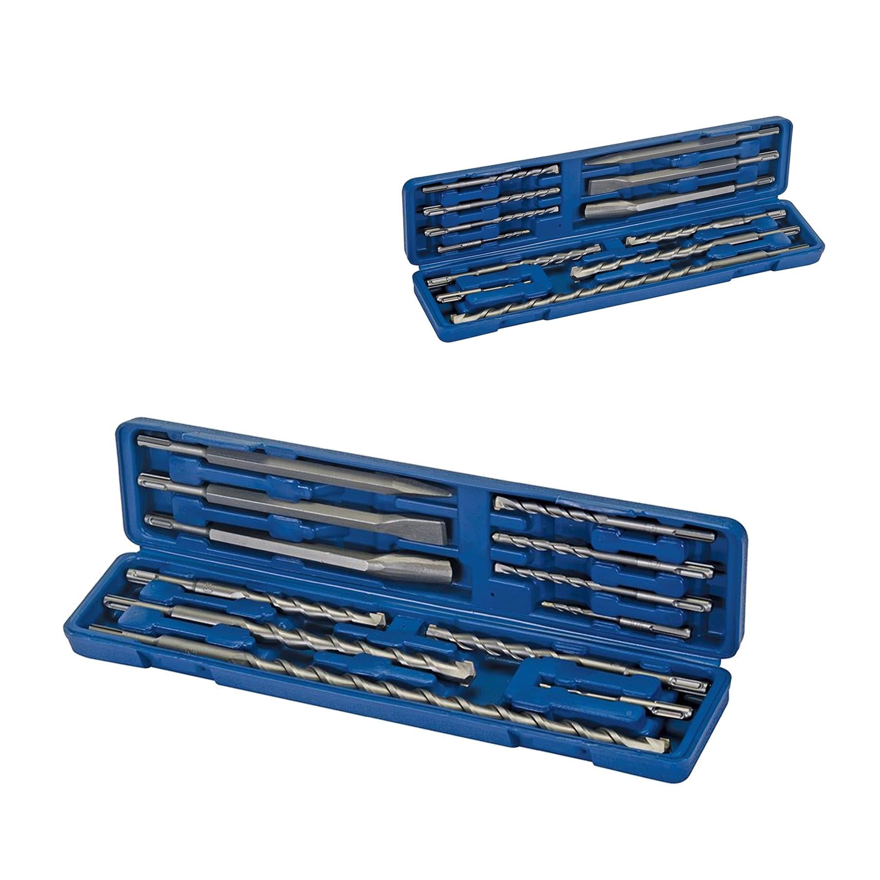 12Pce SDS Plus Masonry Drill & Steel Set In Sturdy Case Professional Tool