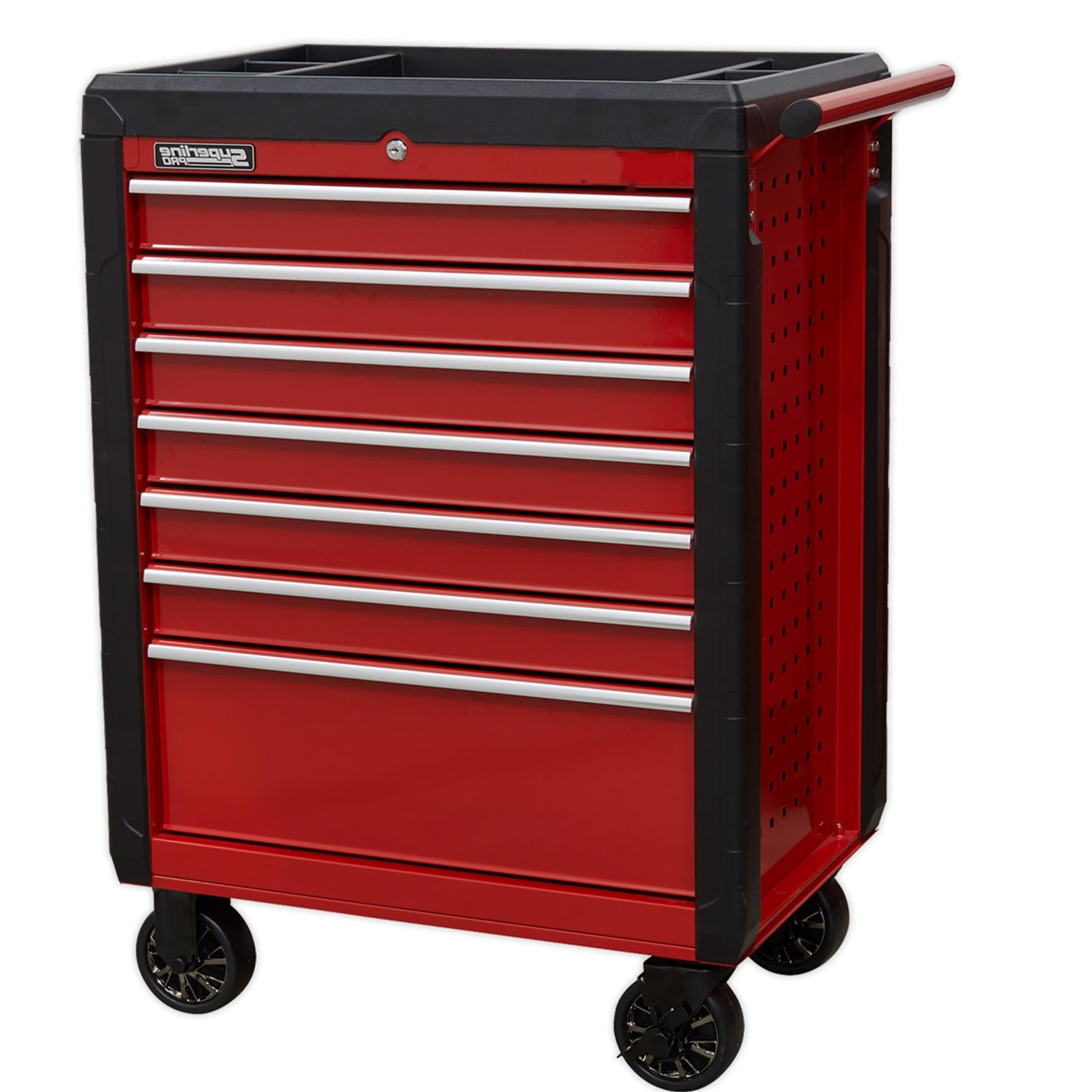 Sealey Rollcab 7 Drawer with Ball Bearing Slides - Red AP3407