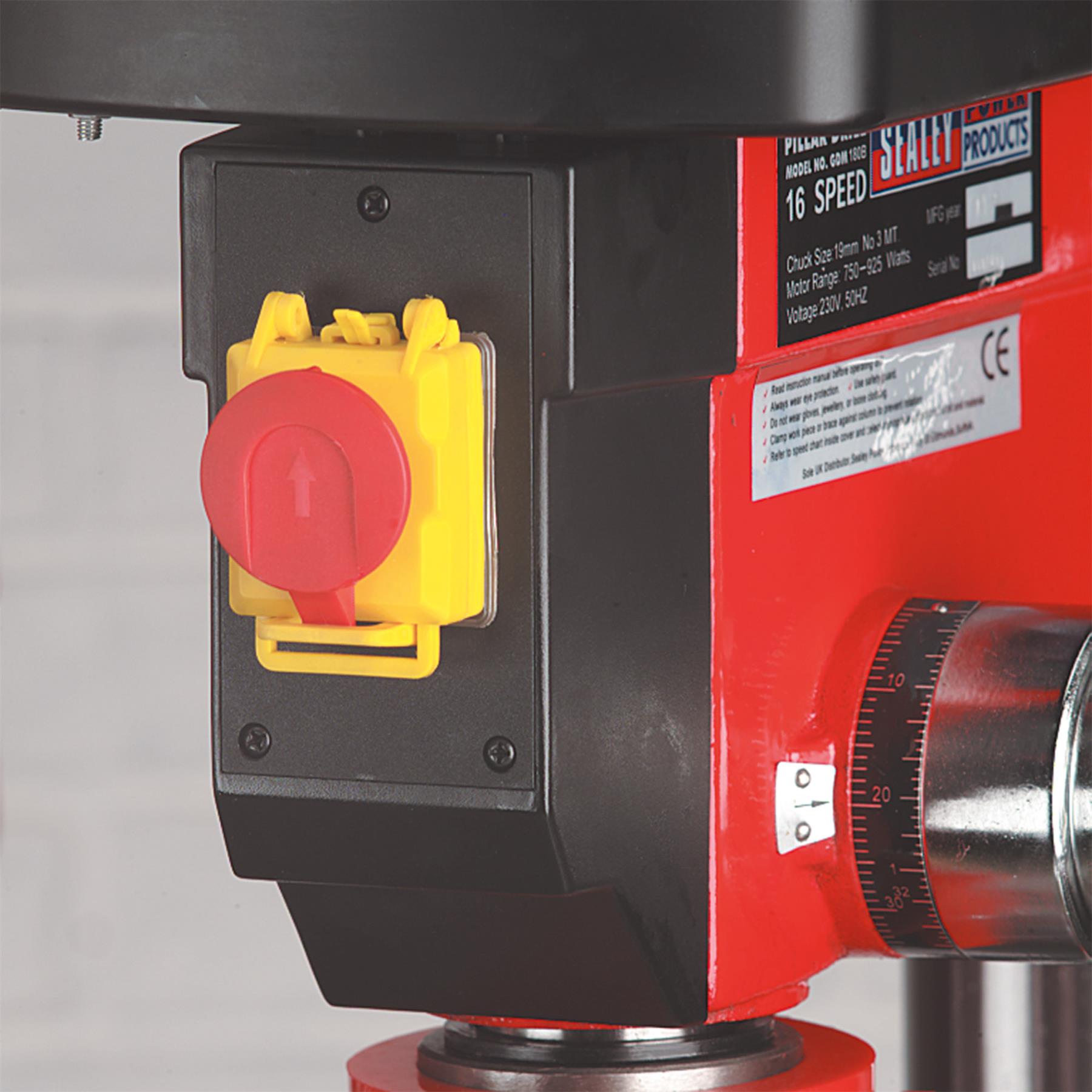 Sealey Radial Pillar Drill Floor 5-Speed 1620mm Height 550W/230V