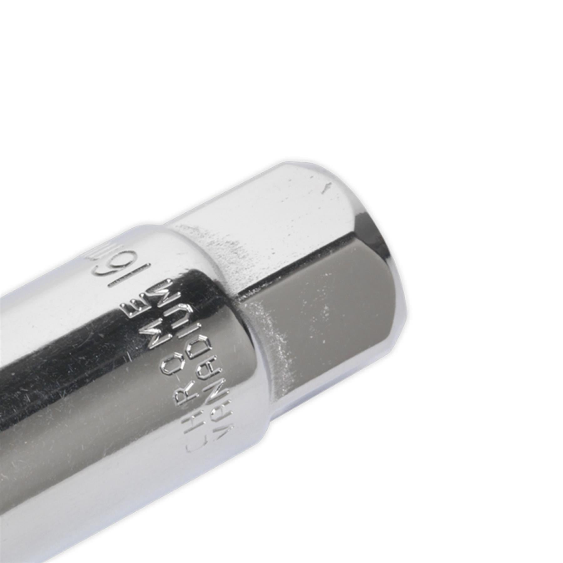 Sealey Spark Plug Socket 16mm 3/8"Sq Drive Magnetic