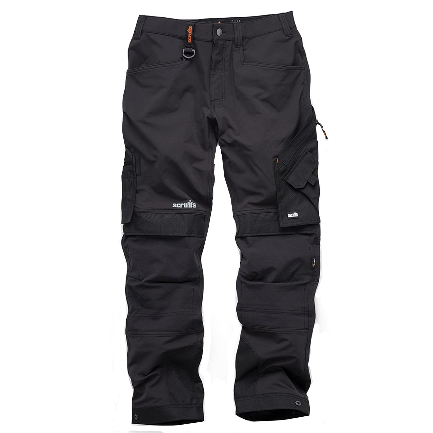 Scruffs Work Trouser Pro Flex Plus Lightweight Hard Wearing Black 34R