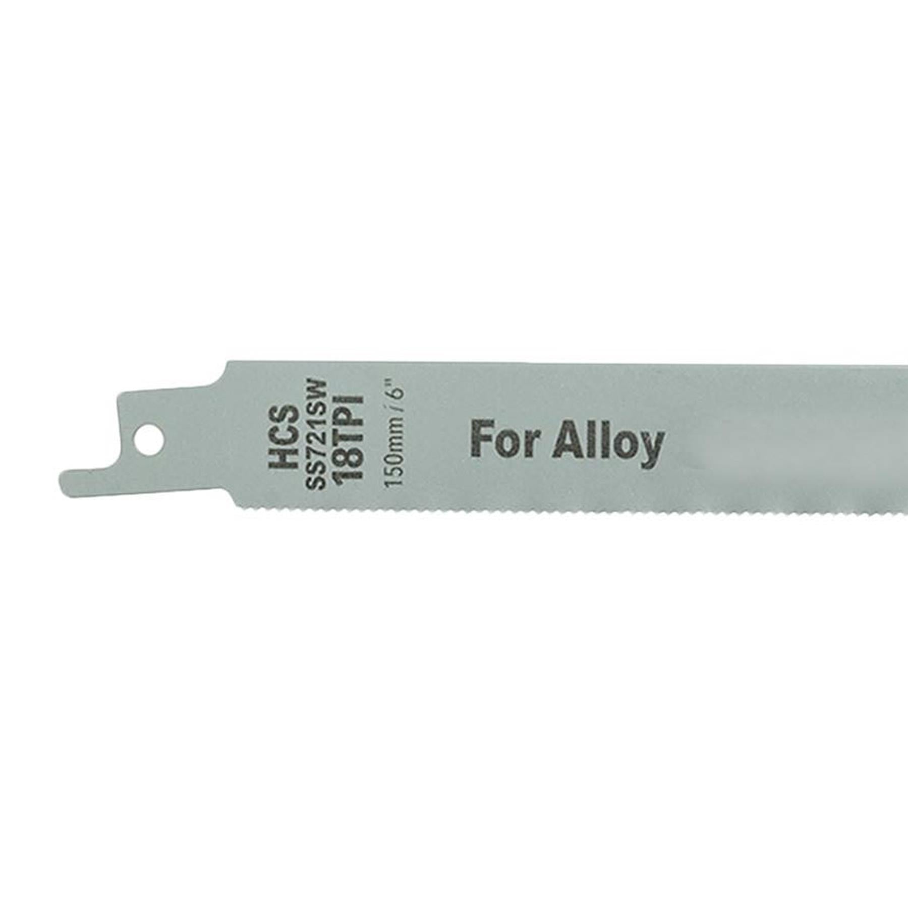5 x Reciprocating Saw Blades 18 Tpi 150mm Wood & Soft Alloy Cutting Fine