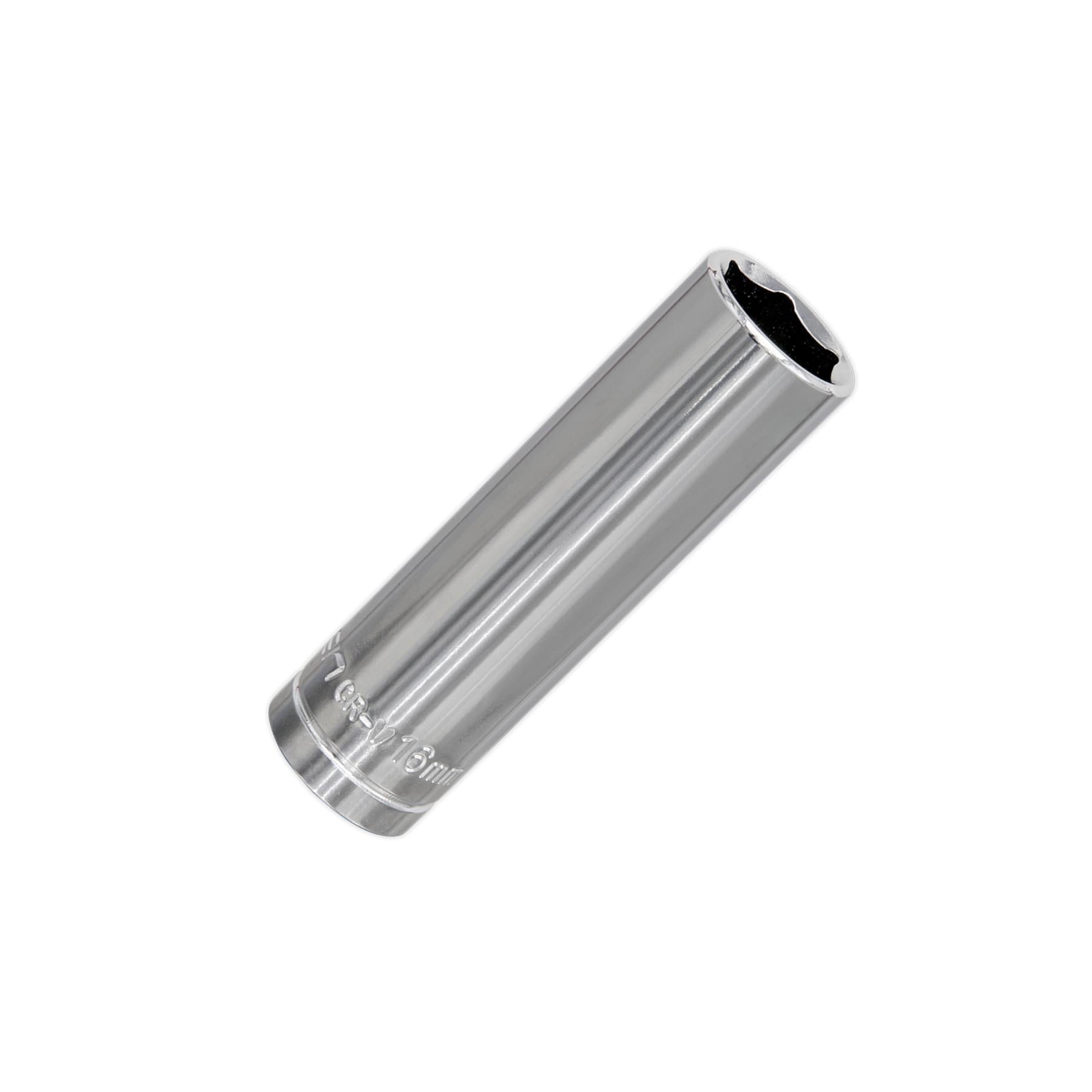 Sealey WallDrive Socket 15mm Deep 1/2"Sq Drive Carbon Steel