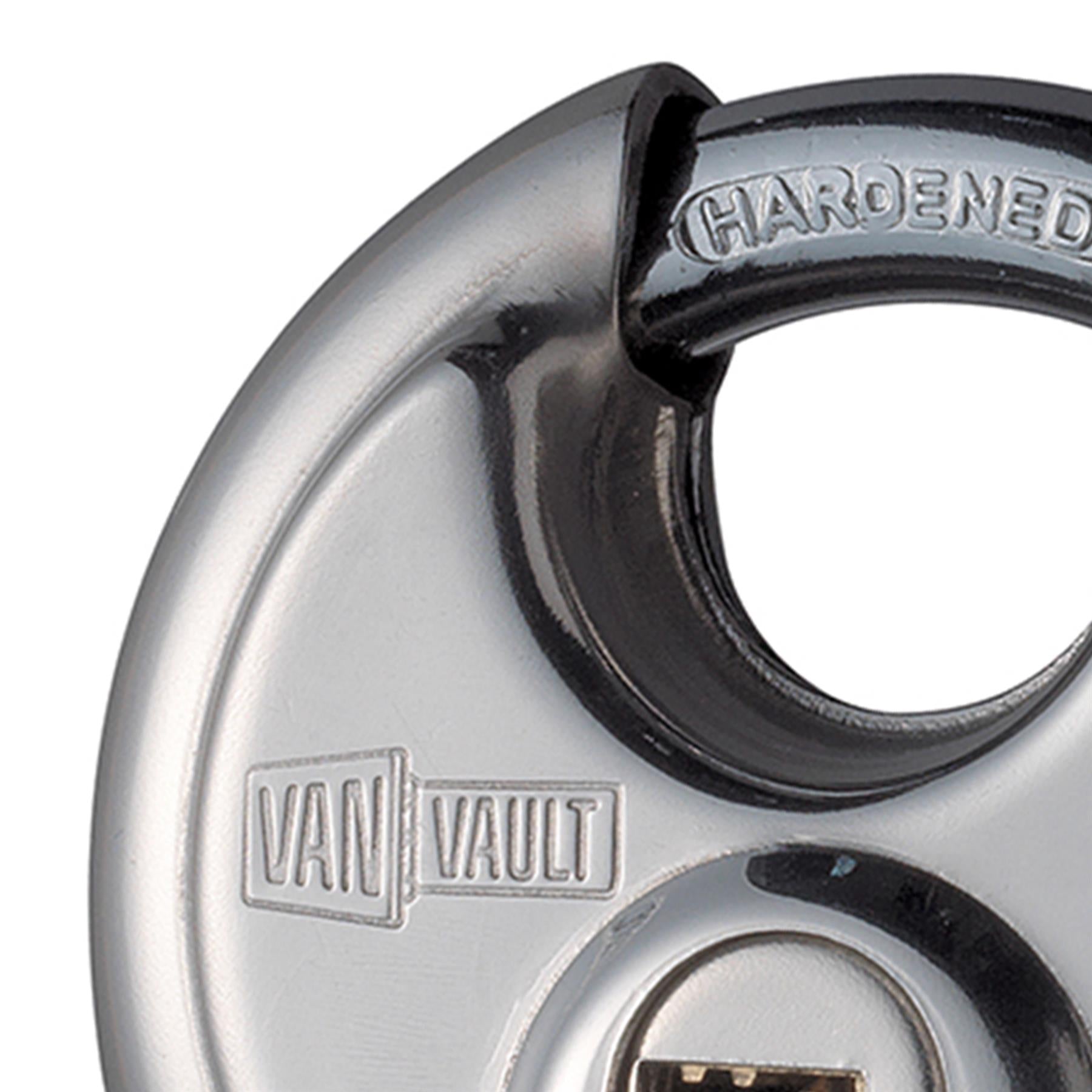 Van Vault Stainless Steel Disc Padlock 70mm