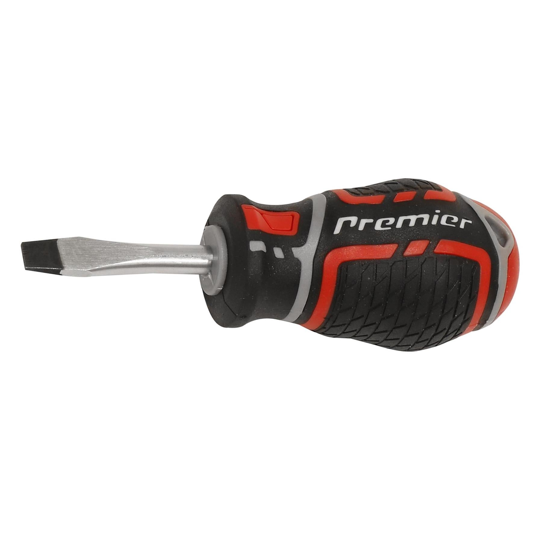 Sealey Screwdriver Slotted 6 x 38mm Flat Soft Grip Handle Magnetic GripMAX