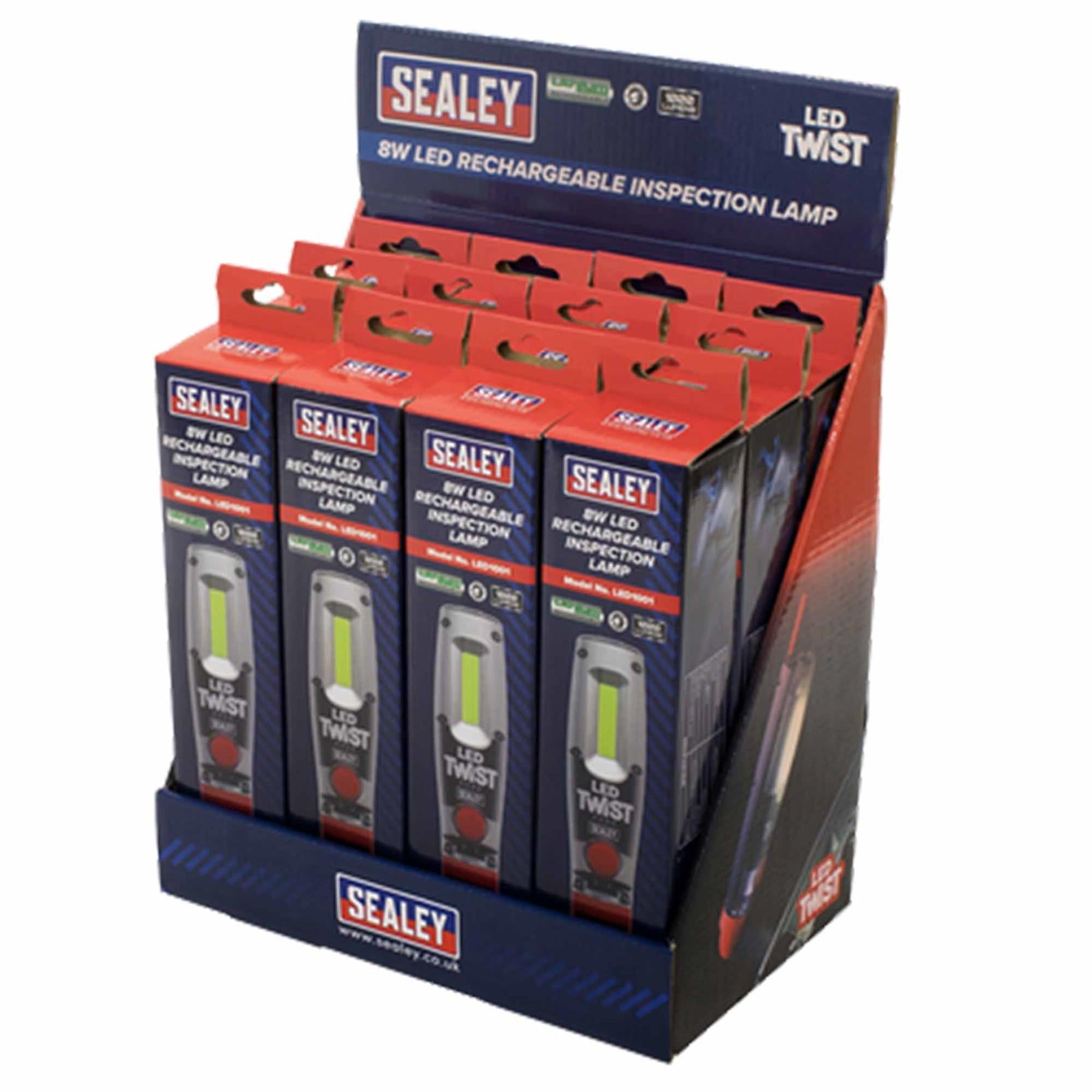 Sealey Rechargeable Inspection Light 8W - Display Box of 12