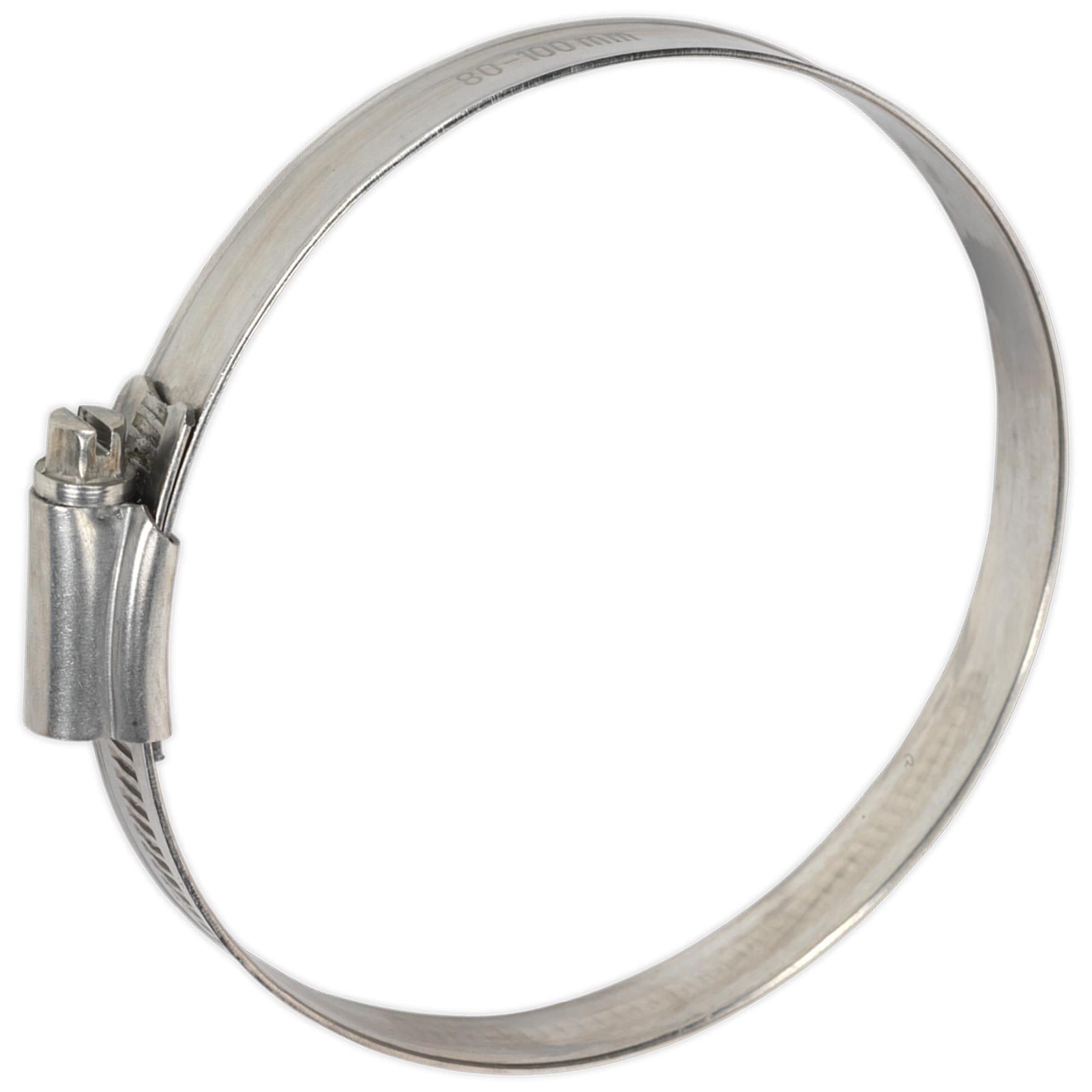 Sealey Hose Clip Stainless Steel 80-100mm Pack of 5