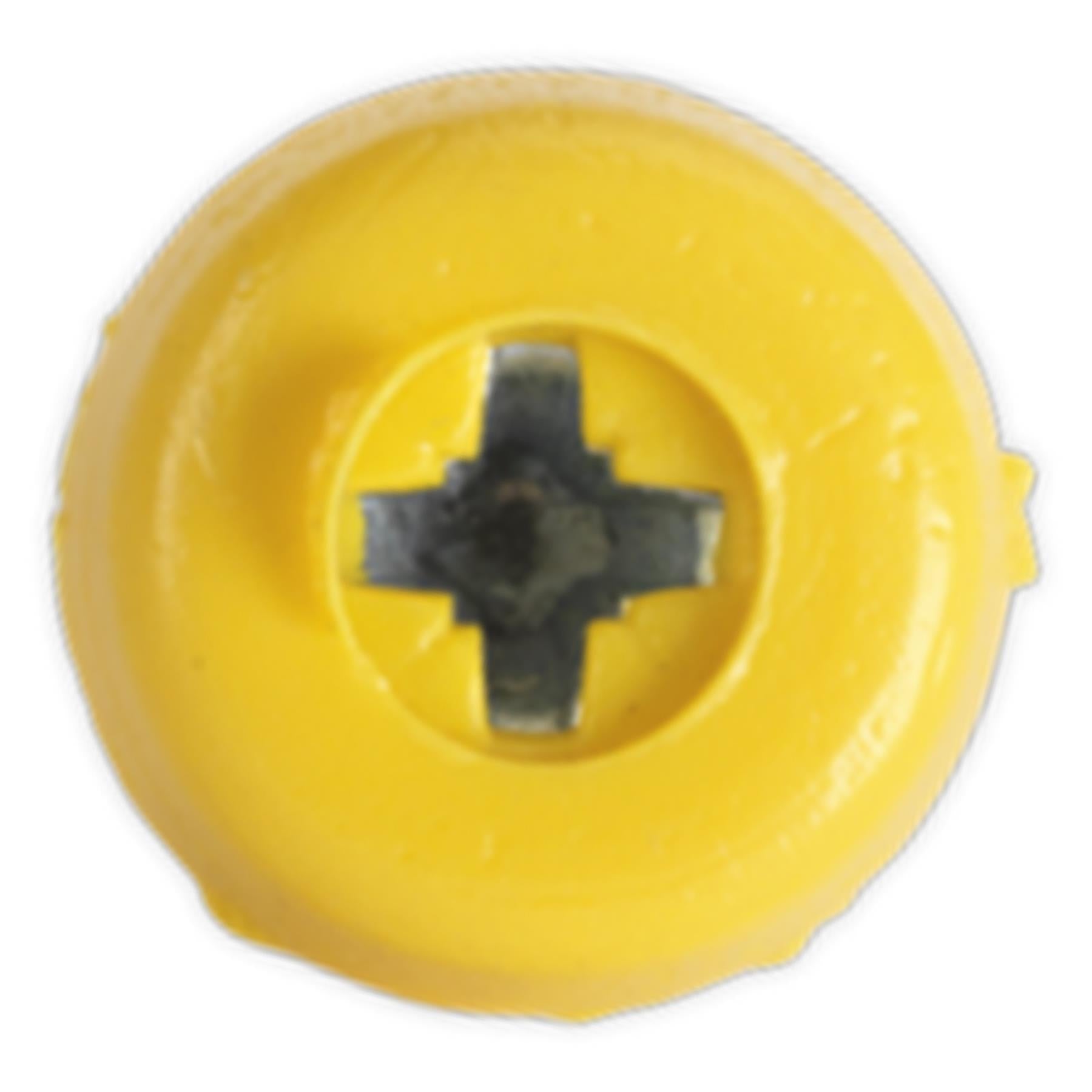 Sealey Numberplate Screw Plastic Head 4.8 x 18mm Yellow Pk of 50