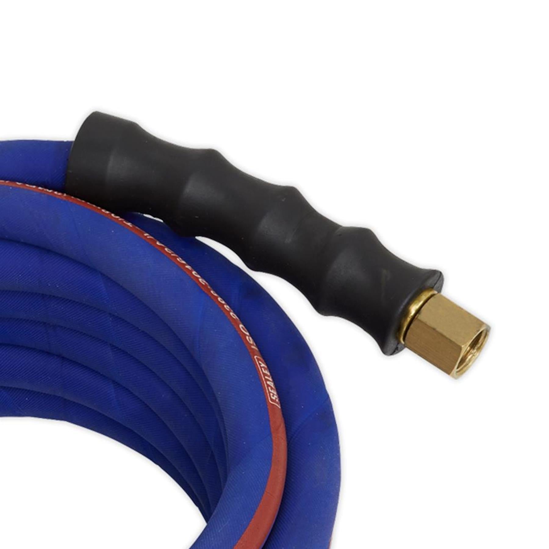 Sealey Rubber Air Hose 5m For Air Compressor 1/4"BSP 8mm Bore Extra Heavy Duty