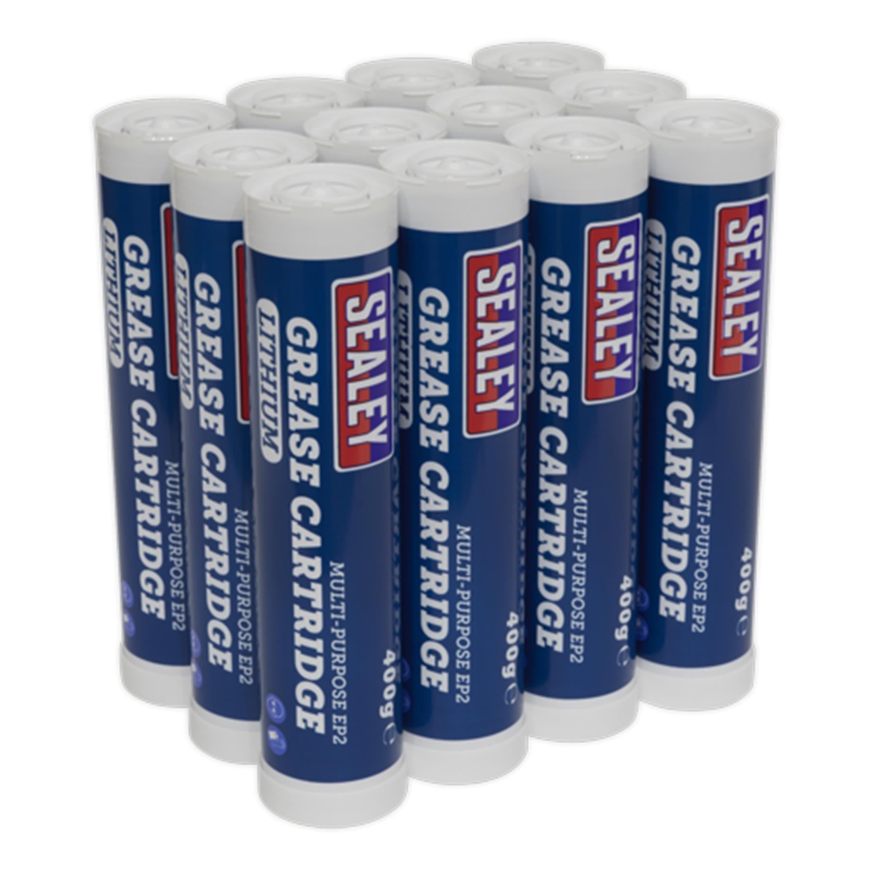 Sealey Grease Cartridge EP2 Lithium 400g Pack of 12