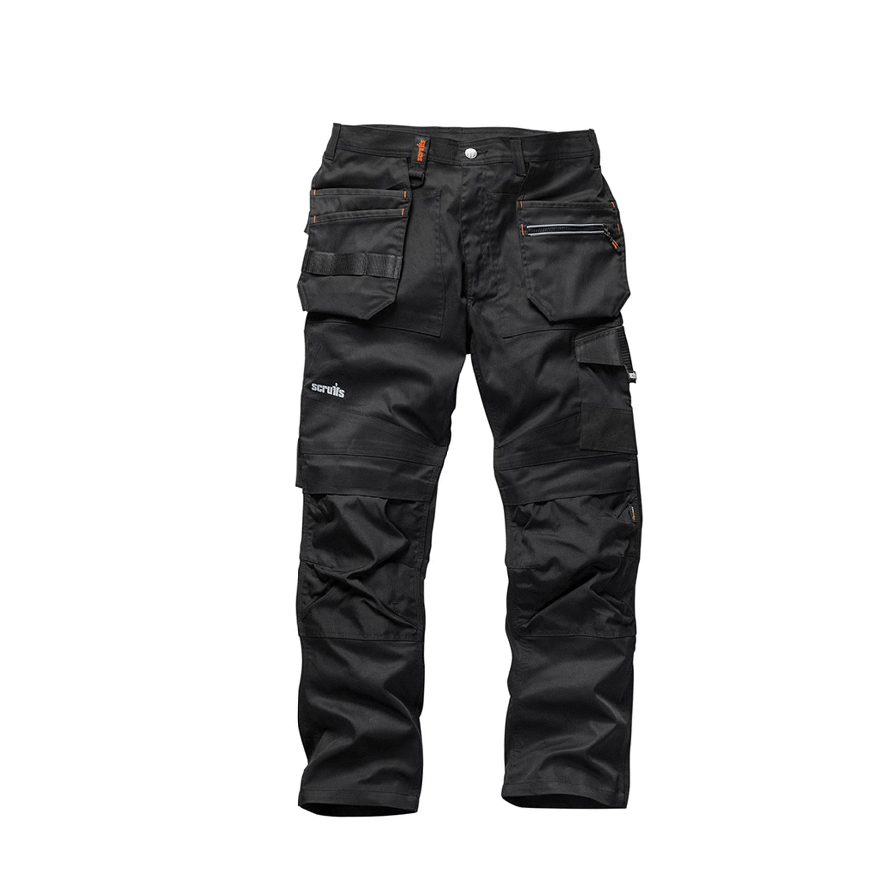 Scruffs Trade Flex Slim Fit Work Black Trousers plus pads, glasses & gloves set