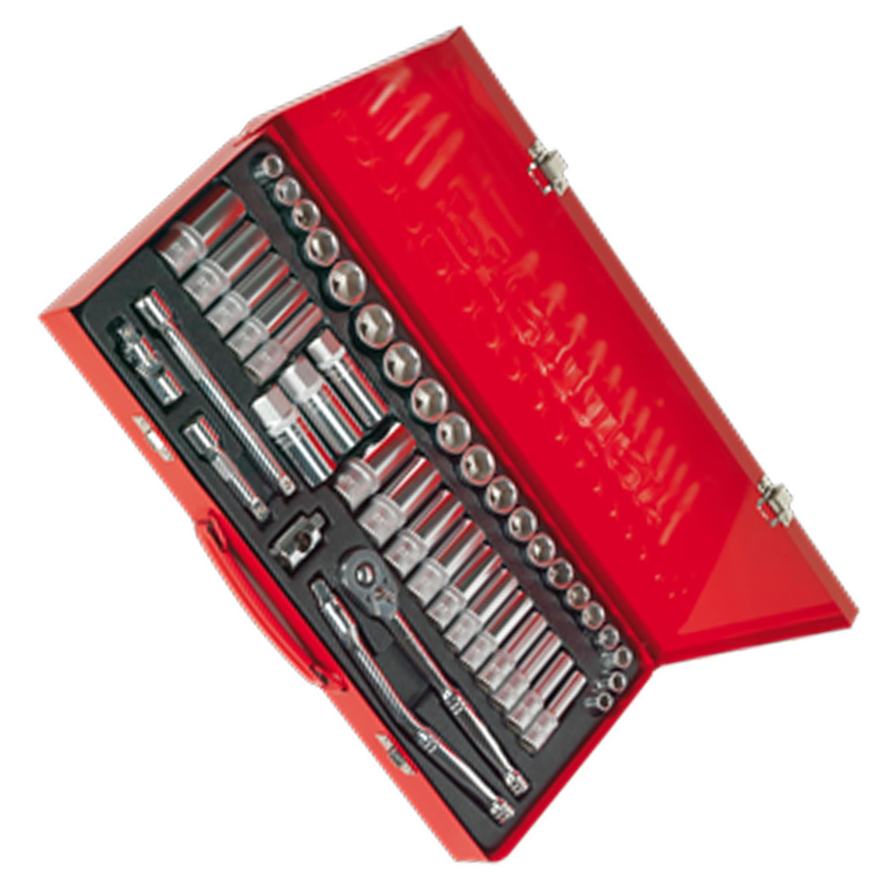 Sealey Socket Set 45pc 3/8"Sq Dr 6pt WallDrive - Metric/Imperial