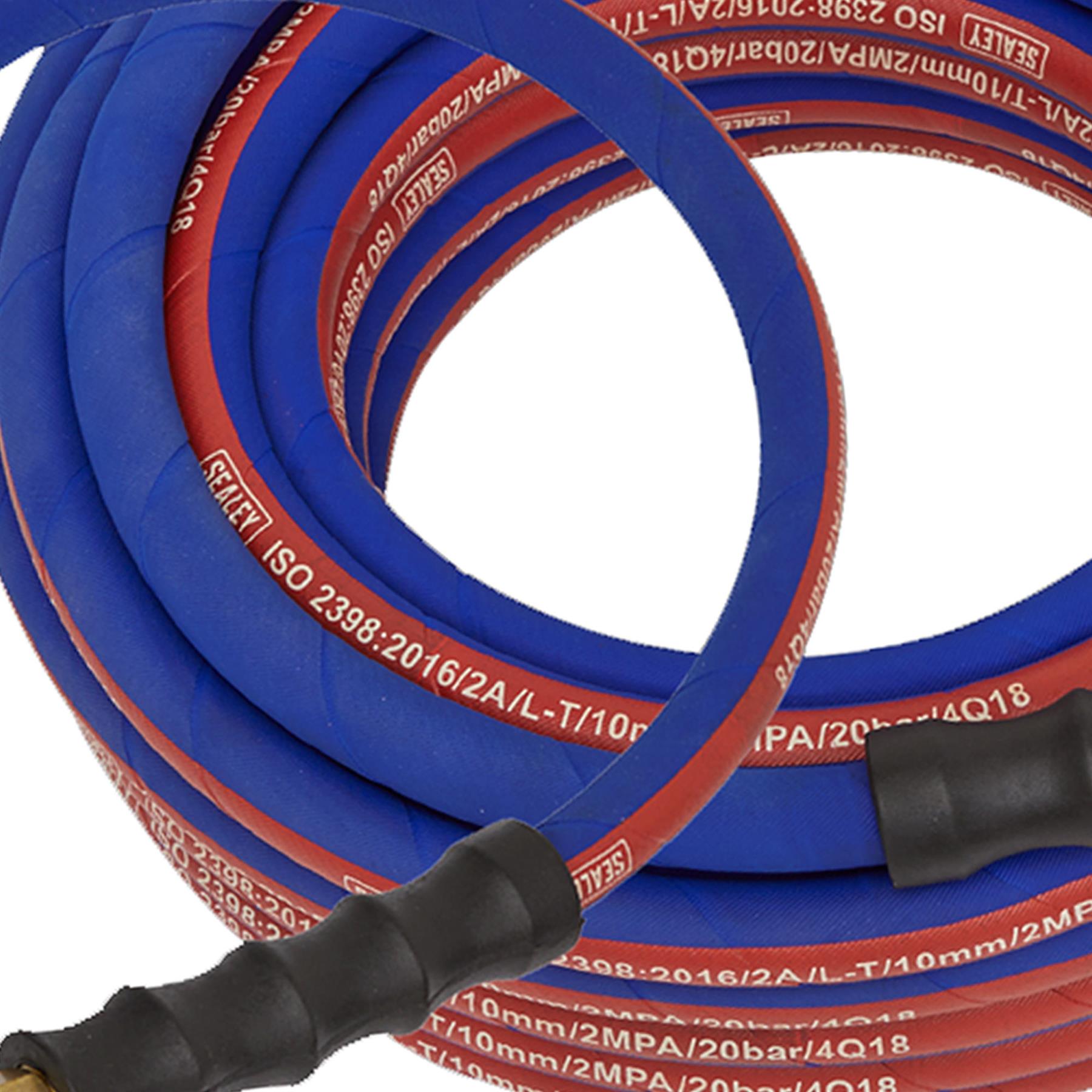 Sealey Air Hose Kit Heavy-Duty 15m x 10mm with Connectors
