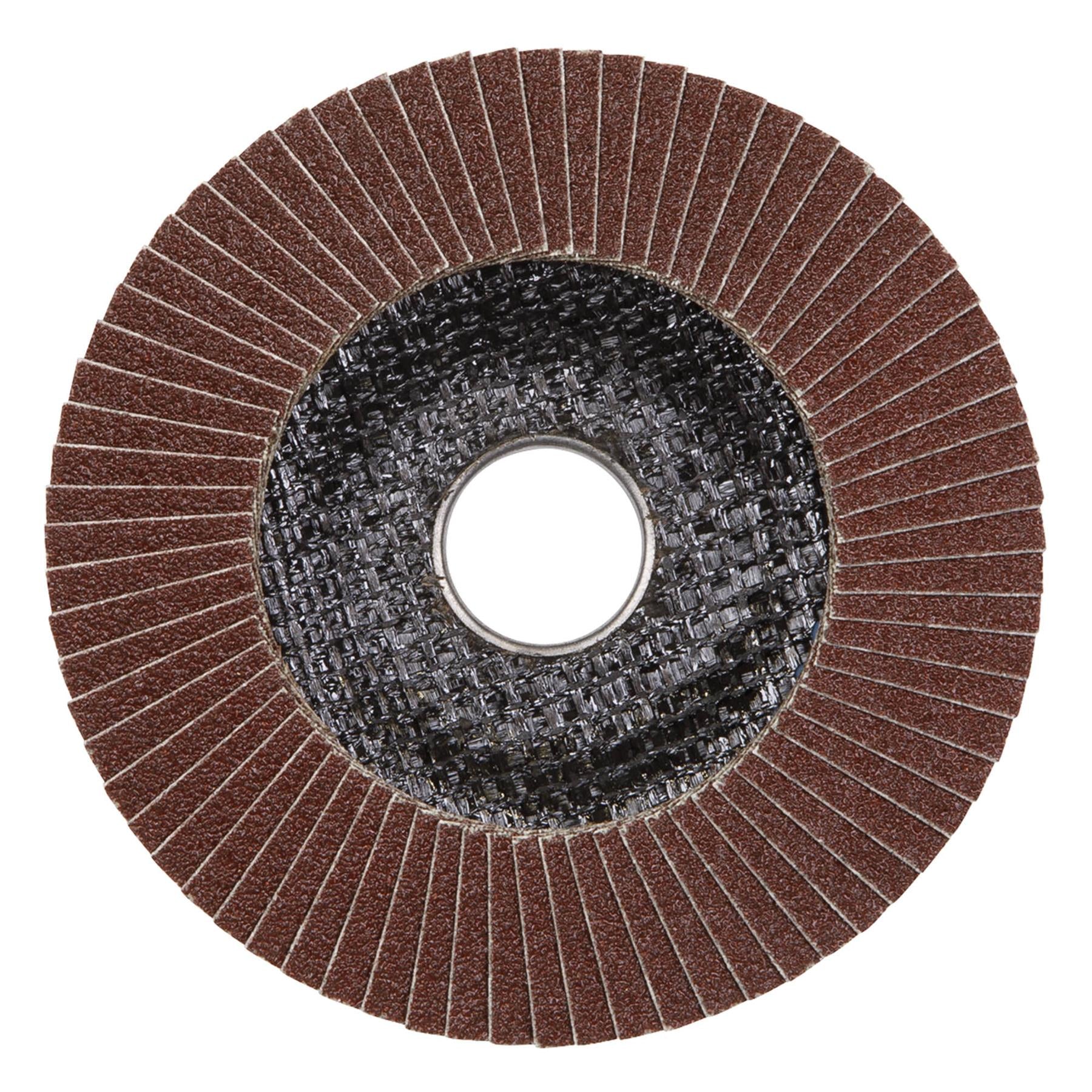 Sealey Flap Disc Aluminium Oxide �115mm �22mm Bore 120Grit