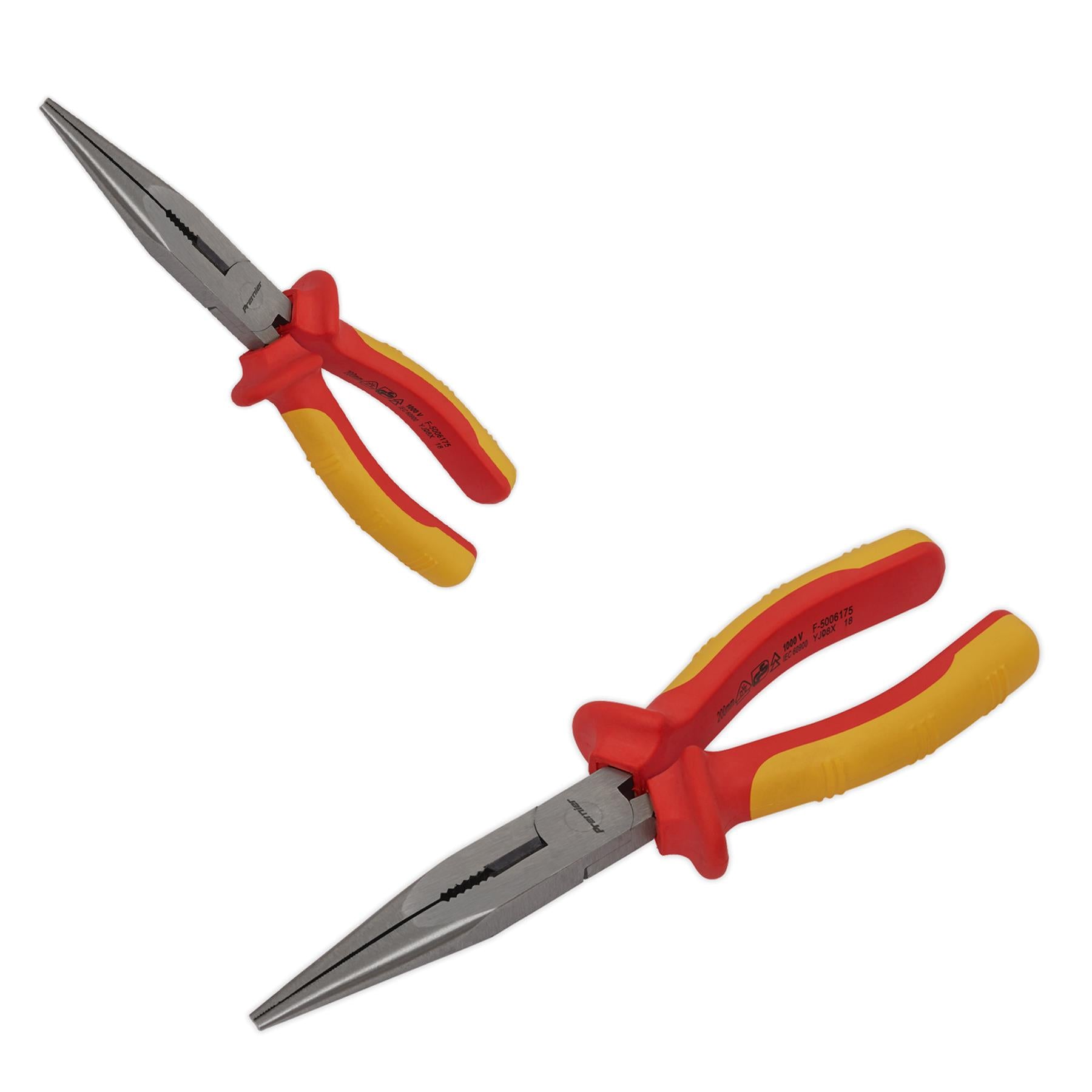 Sealey Long Nose Pliers 200mm VDE Approved