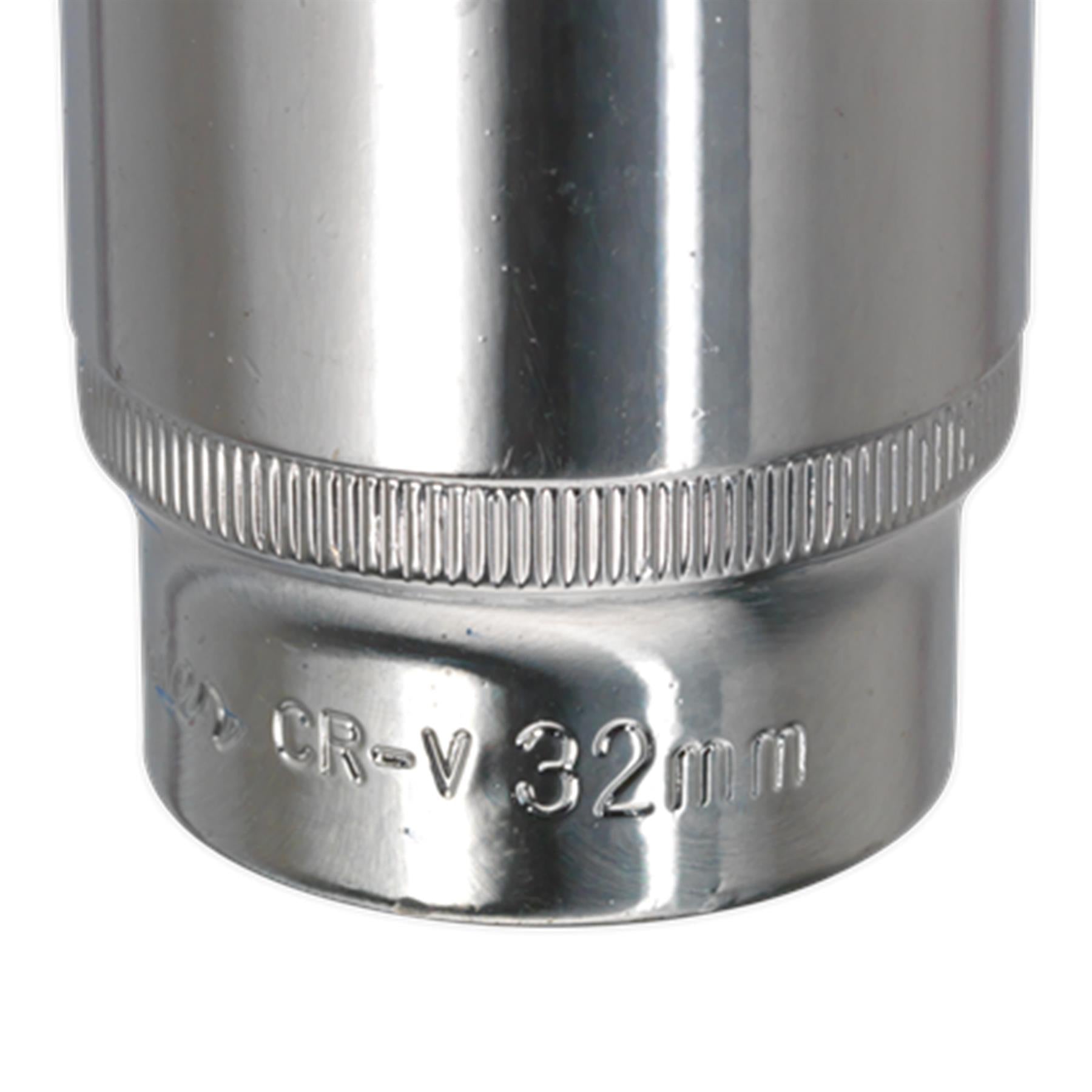 Sealey WallDrive Socket 32mm 1/2"Sq Drive Fully Polished