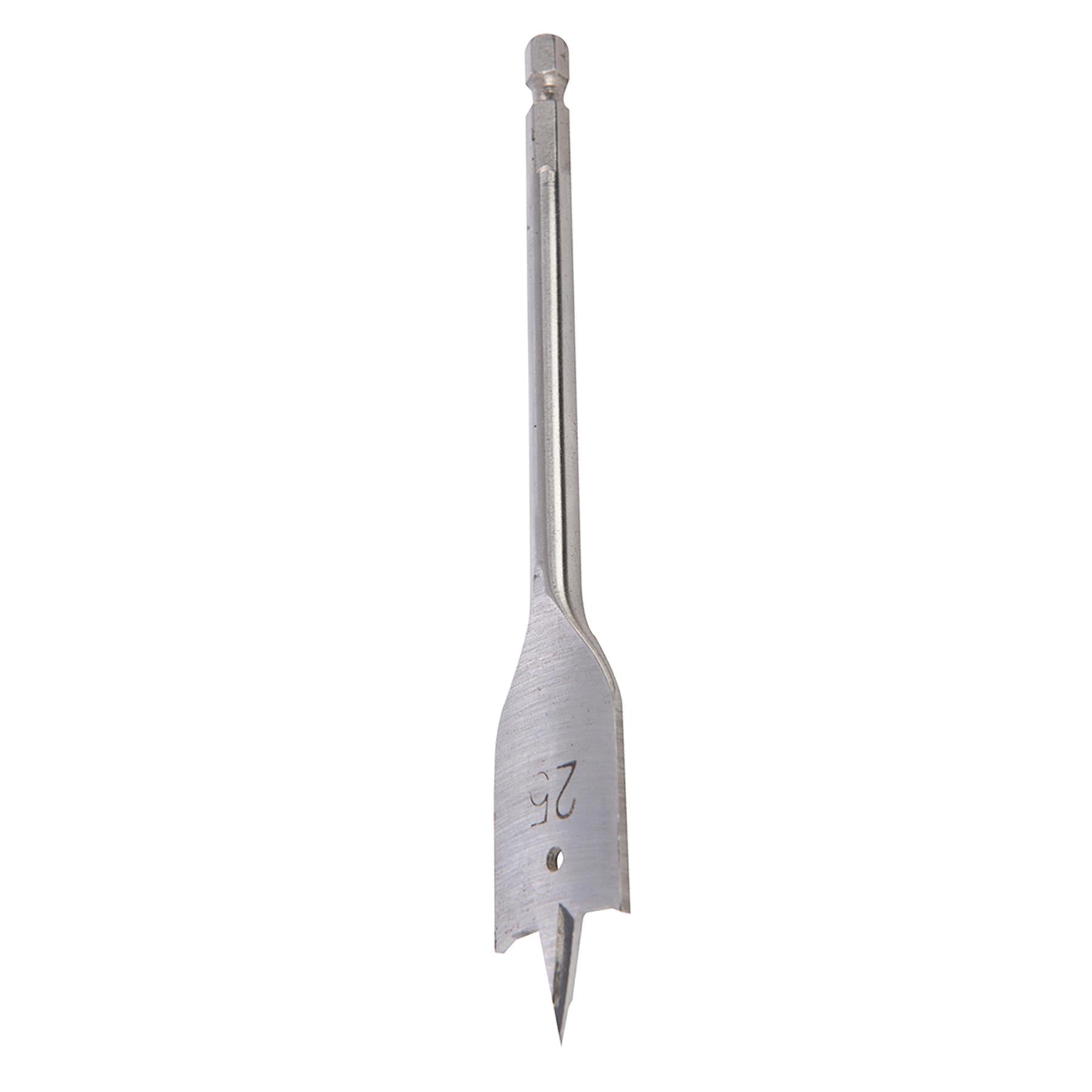 Flat Wood Drill Bit Set Titanium Hole Cutter Borer Silver 25mm