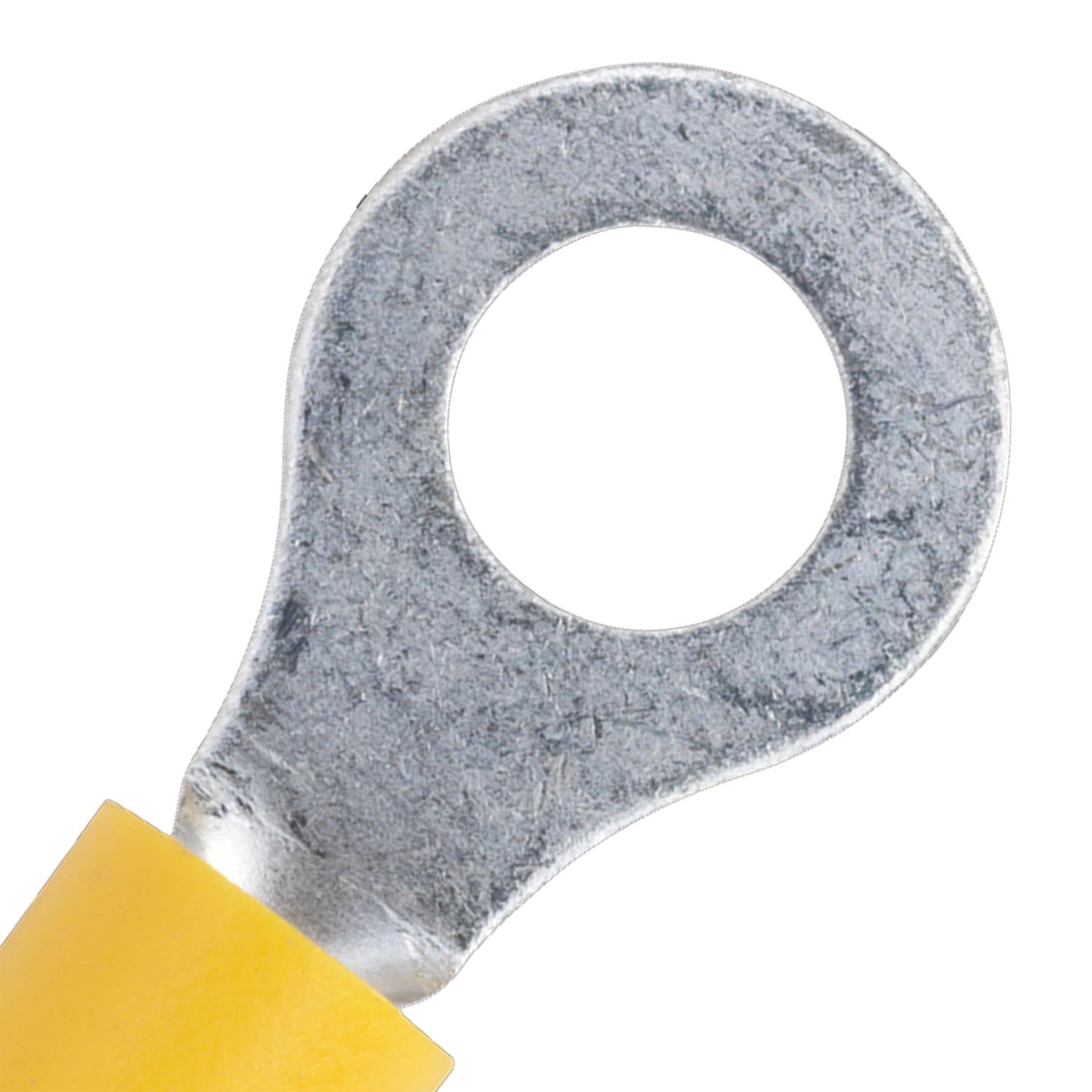 Easy-Entry Ring Terminal 6.4mm (1/4") Yellow Pack of 100 Sealey