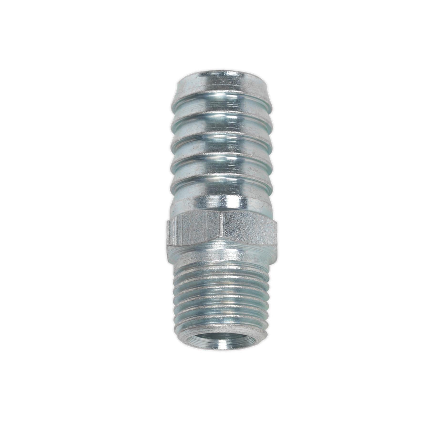 Sealey Screwed Tailpiece Male 1/4"BSPT - 1/2" Hose Pack of 5