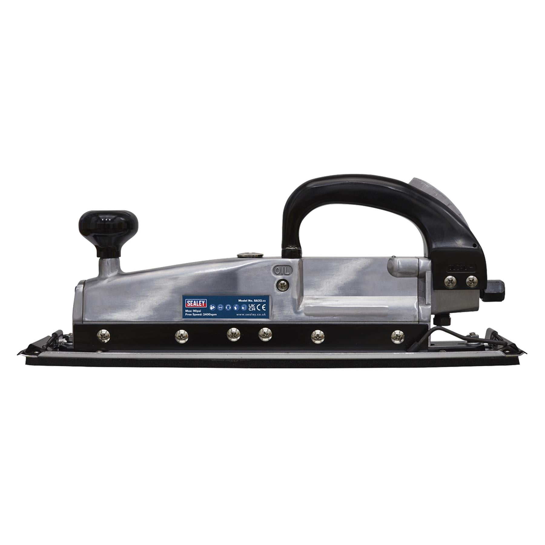 Sealey Air Long Bed Sander 400 x 70mm Twin Piston In-line