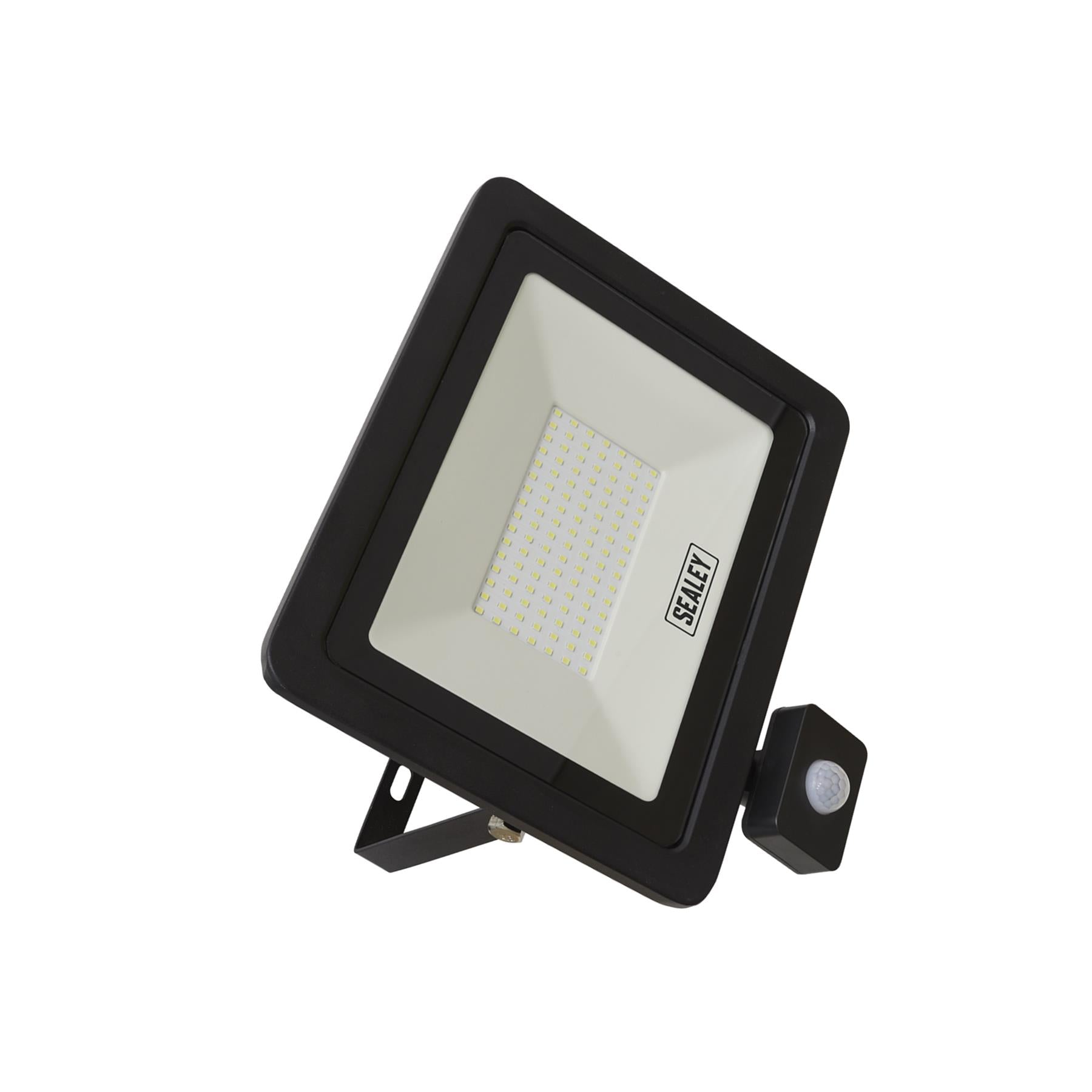 Extra Slim Floodlight with PIR Sensor 100W SMD LED. Sealey