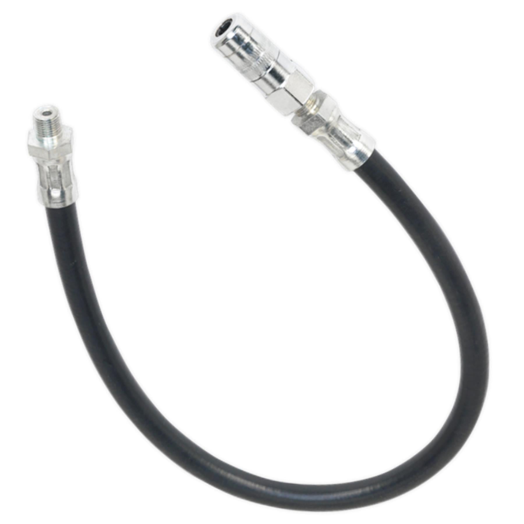 Sealey 450mm Flexible Rubber Grease Delivery Hose with 4-Jaw Connector