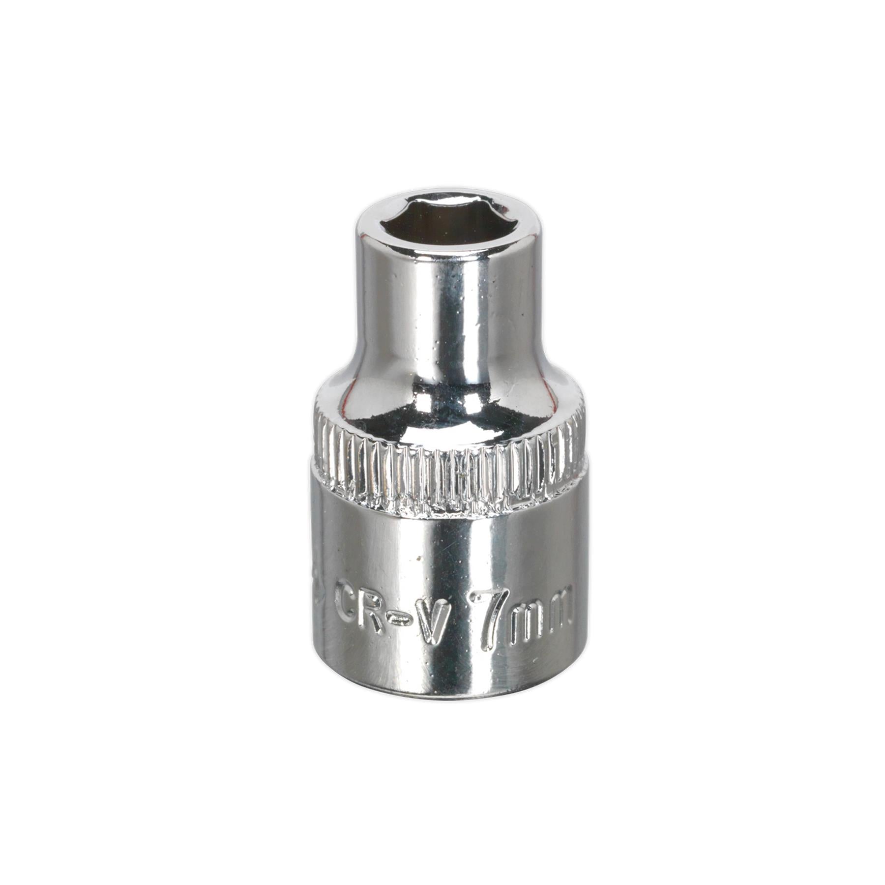 Sealey WallDrive Socket 7mm 3/8"Sq Drive Fully Polished