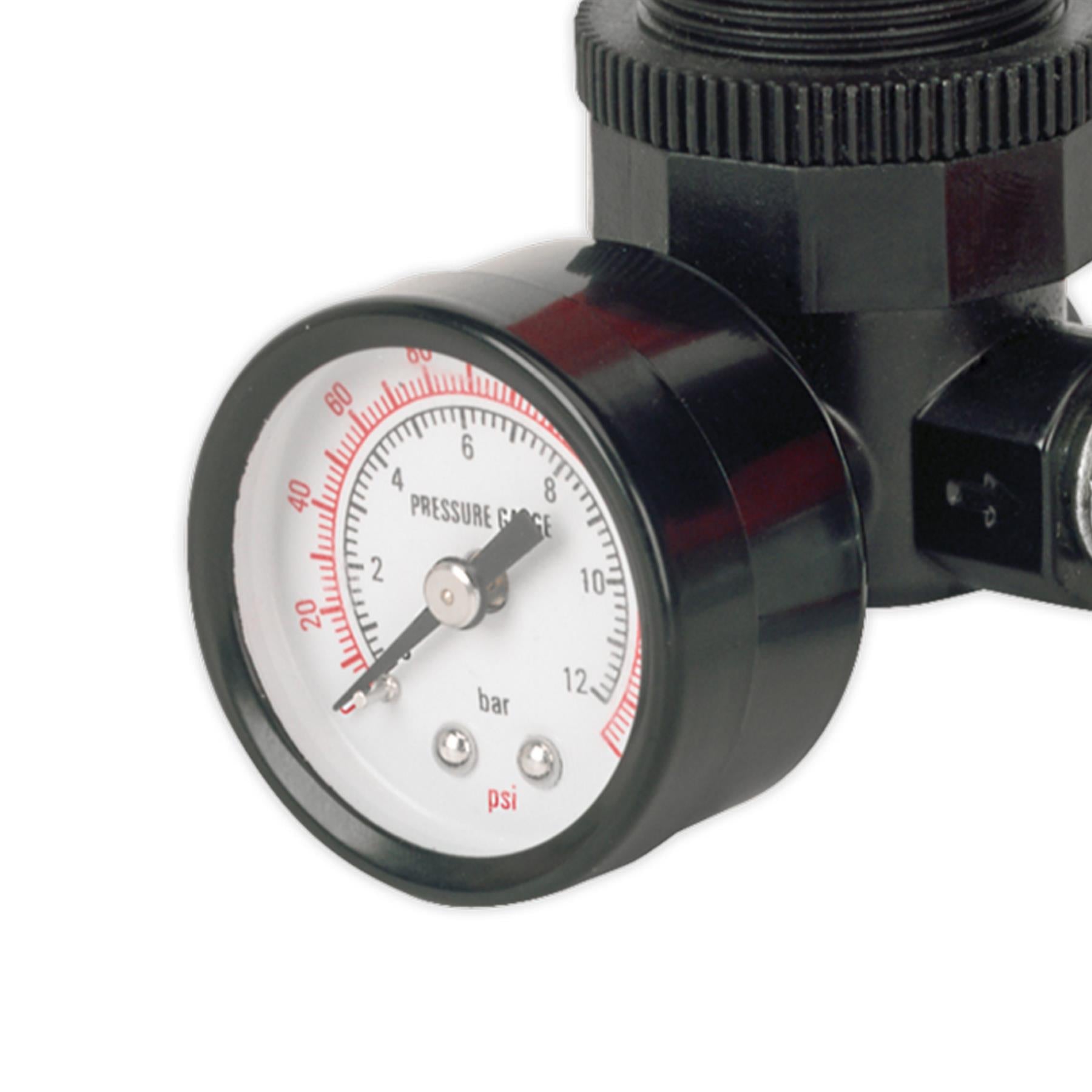Sealey Air Regulator 1/4"BSP Female - 1/4"BSP Male