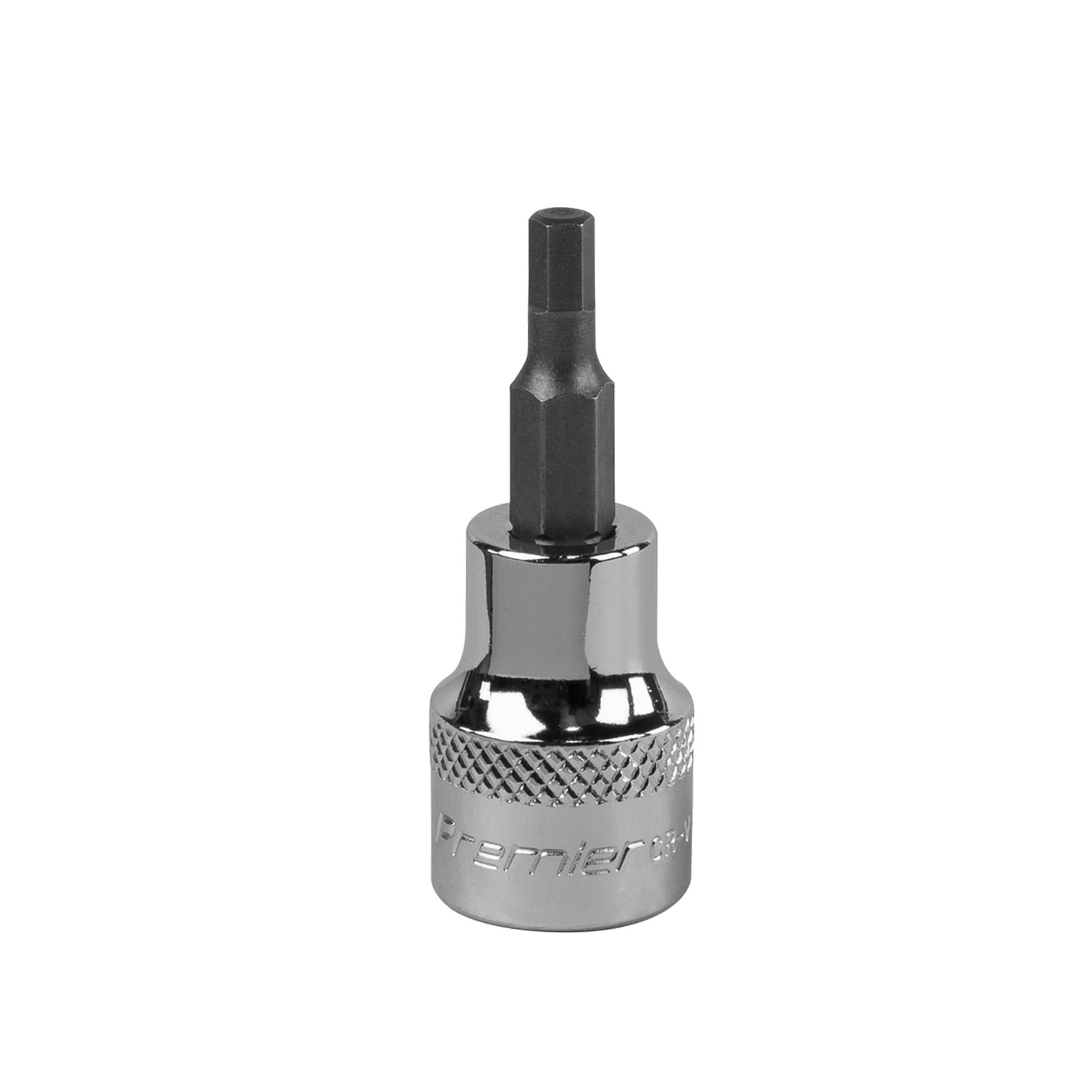 Sealey Hex Socket Bit 4mm 3/8"Sq Drive Chrome Vanadium Steel