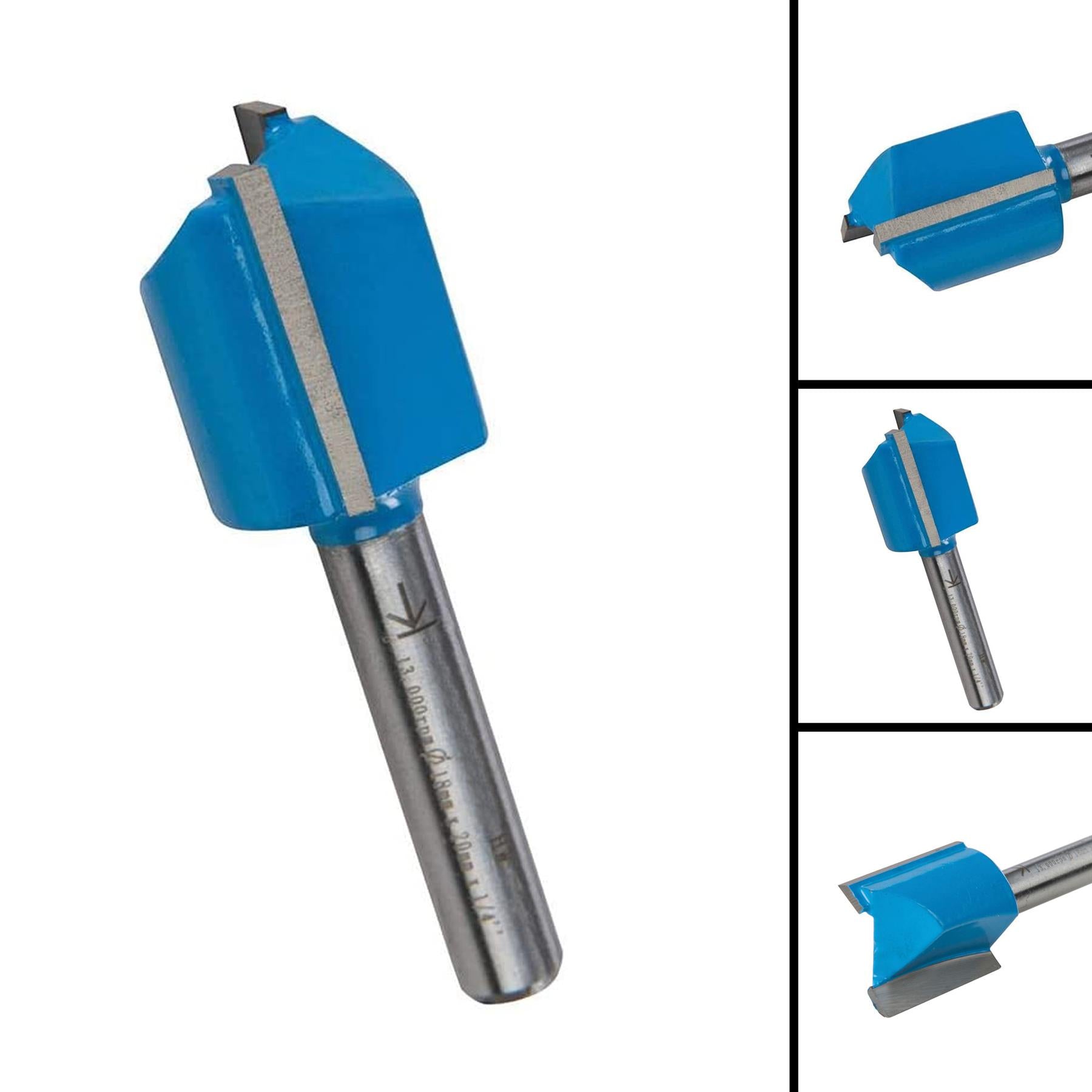 1/4" Shank Straight Metric Router Bits TCT Cutter Woodwork 20mm x 18mm Diameter