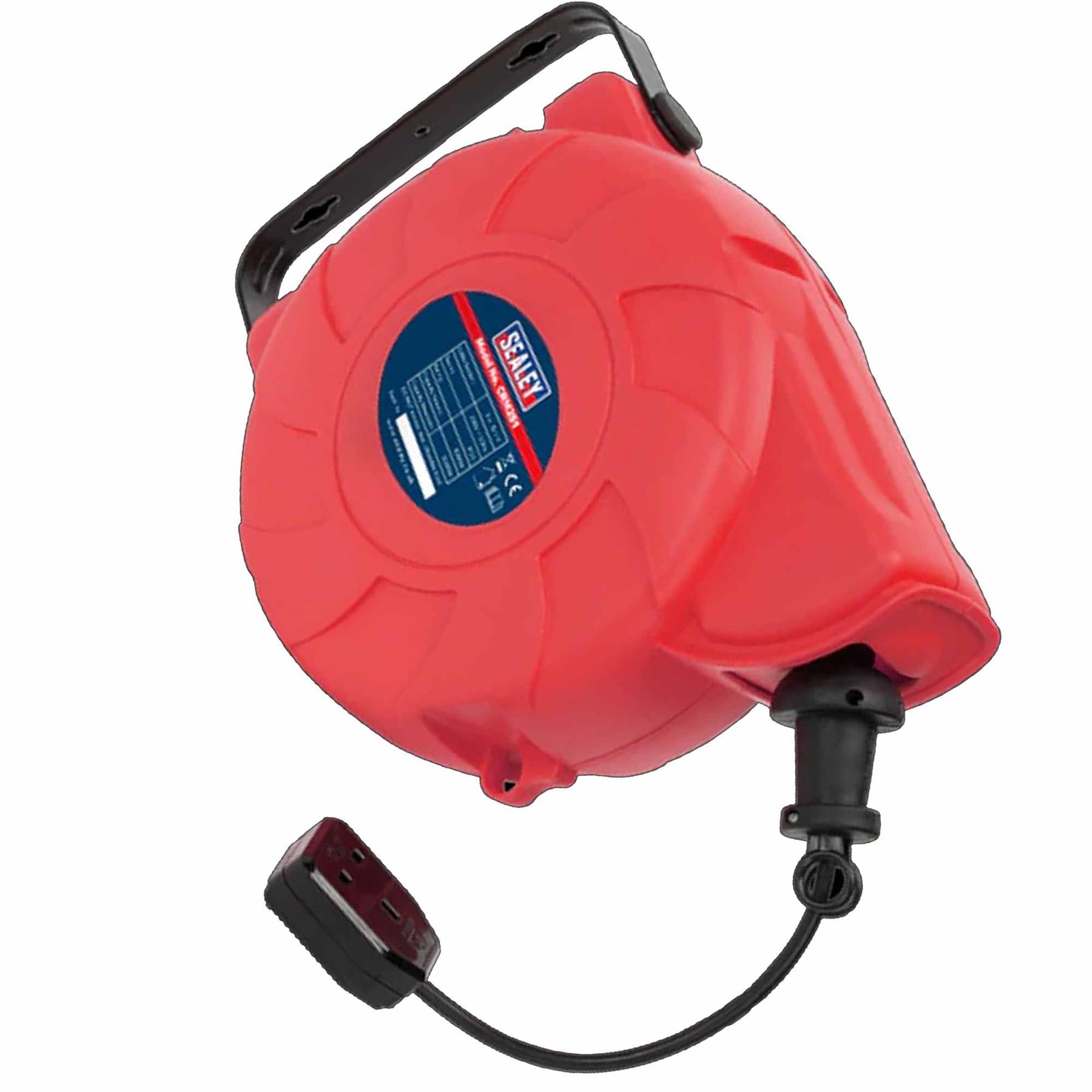Sealey Cable Reel System Retractable 25m 1 x 230V Socket