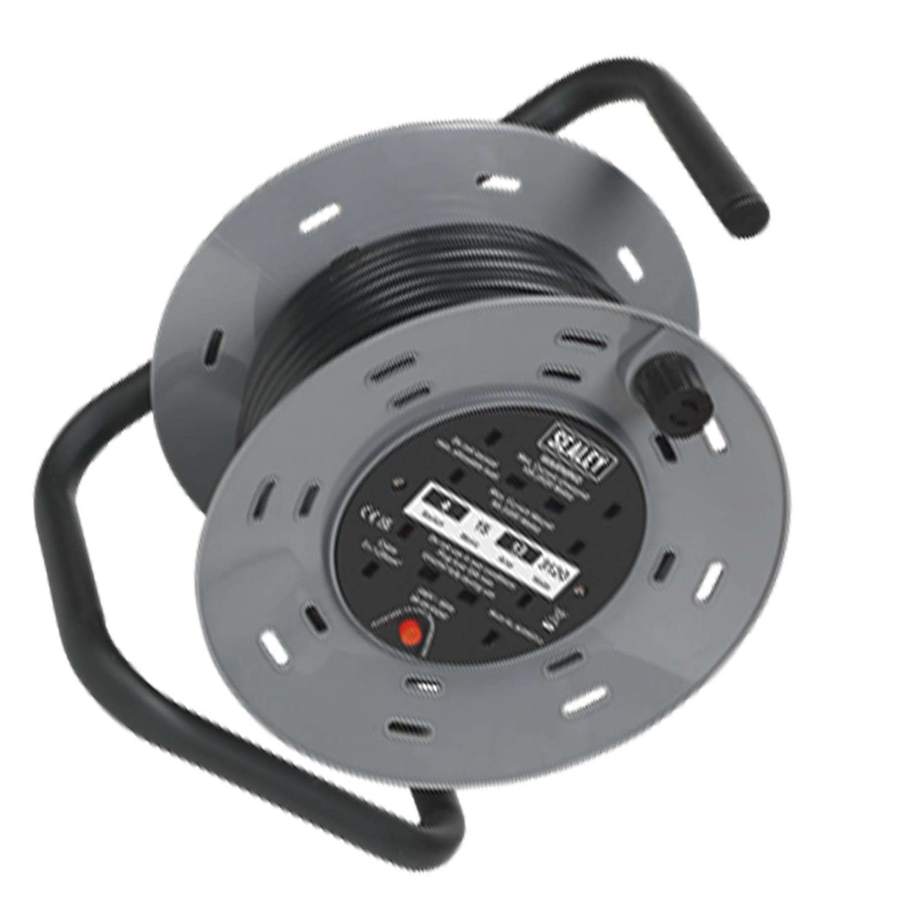 Sealey Cable Reel 15m 4 x 230V Thermal Trip