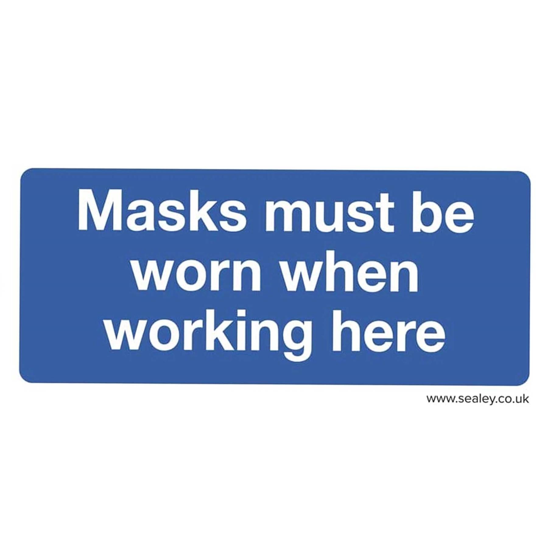 Mandatory Safety Sign - Masks Must Be Worn - Rigid Plastic